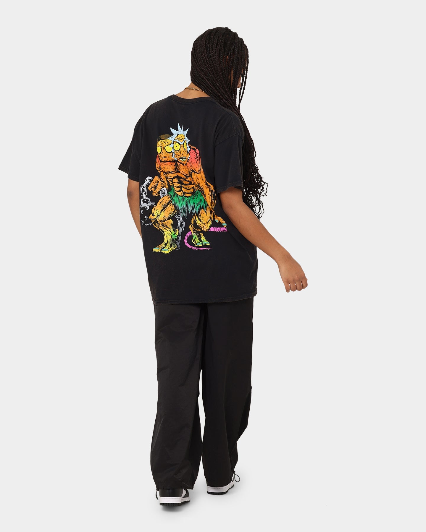 Goat Crew X Rick And Morty Beast Vintage T-Shirt Black Wash Style001