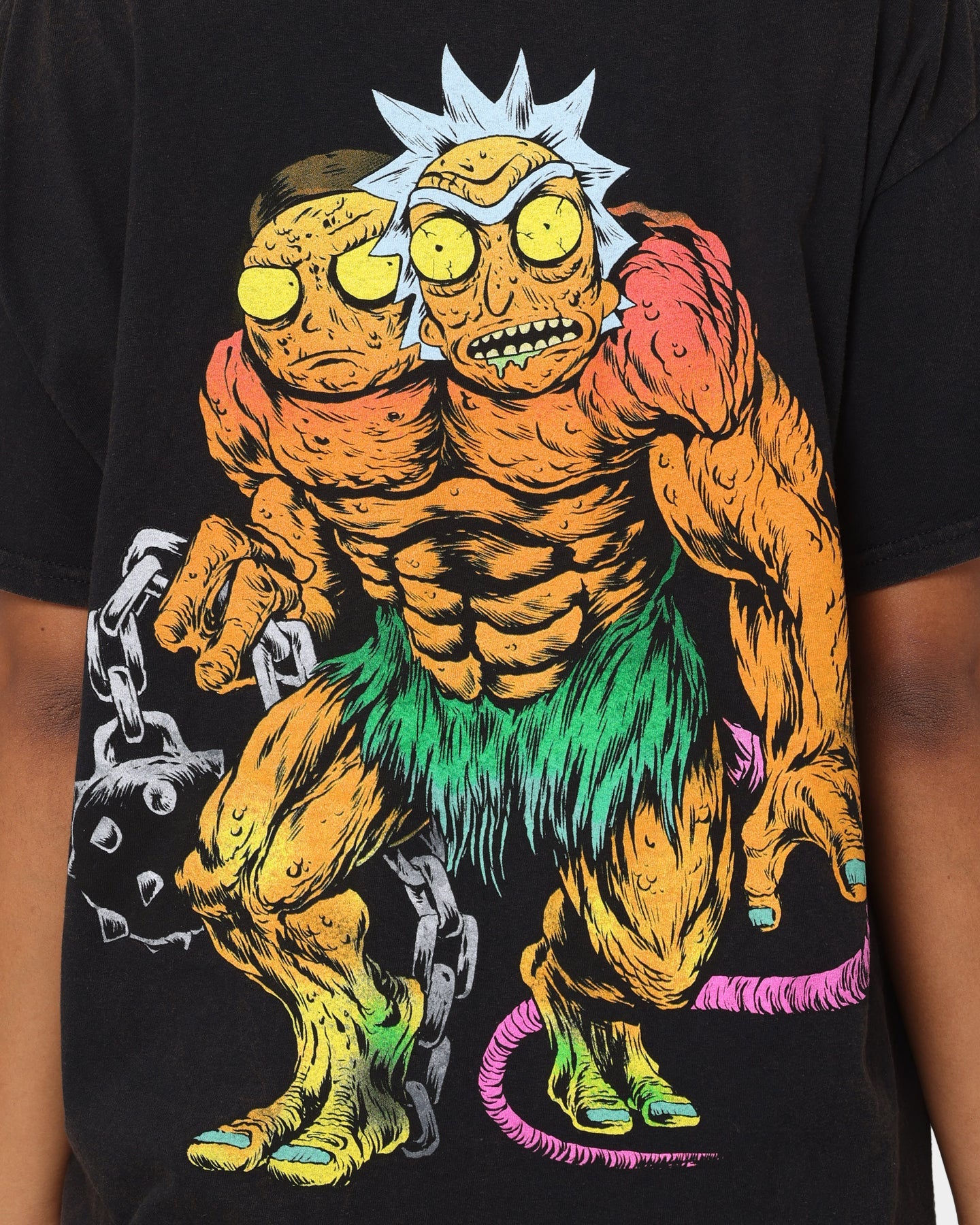Goat Crew X Rick And Morty Beast Vintage T-Shirt Black Wash Style001