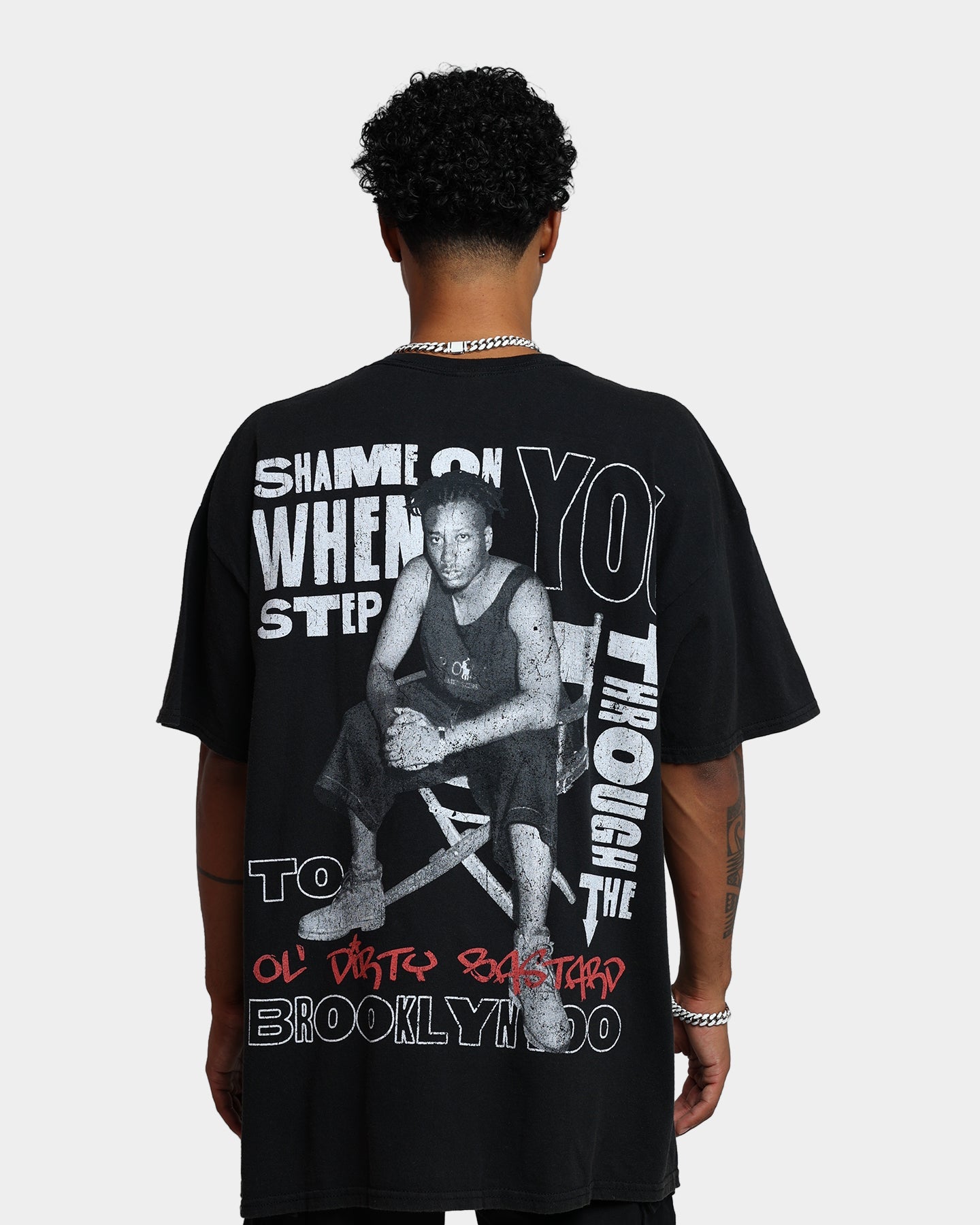 Goat Crew X Ol' Dirty Bastard One Man Army Vintage T-Shirt Washed Black