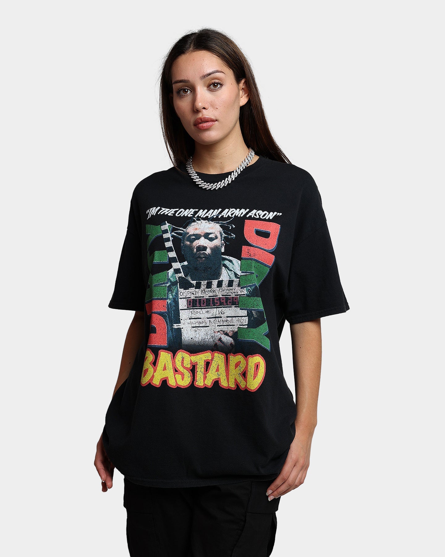 Goat Crew X Ol' Dirty Bastard One Man Army Vintage T-Shirt Washed Black Style001