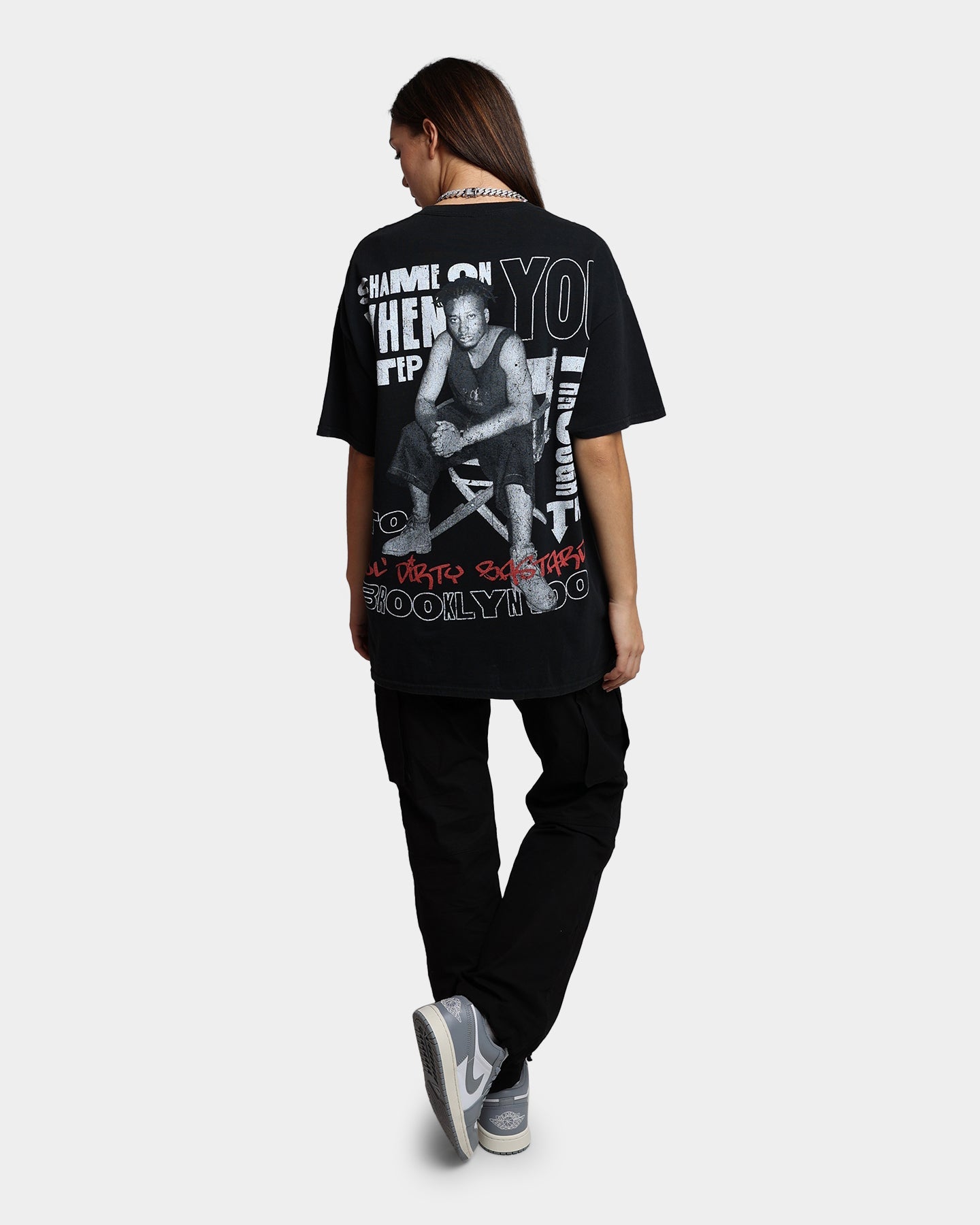 Goat Crew X Ol' Dirty Bastard One Man Army Vintage T-Shirt Washed Black Style001