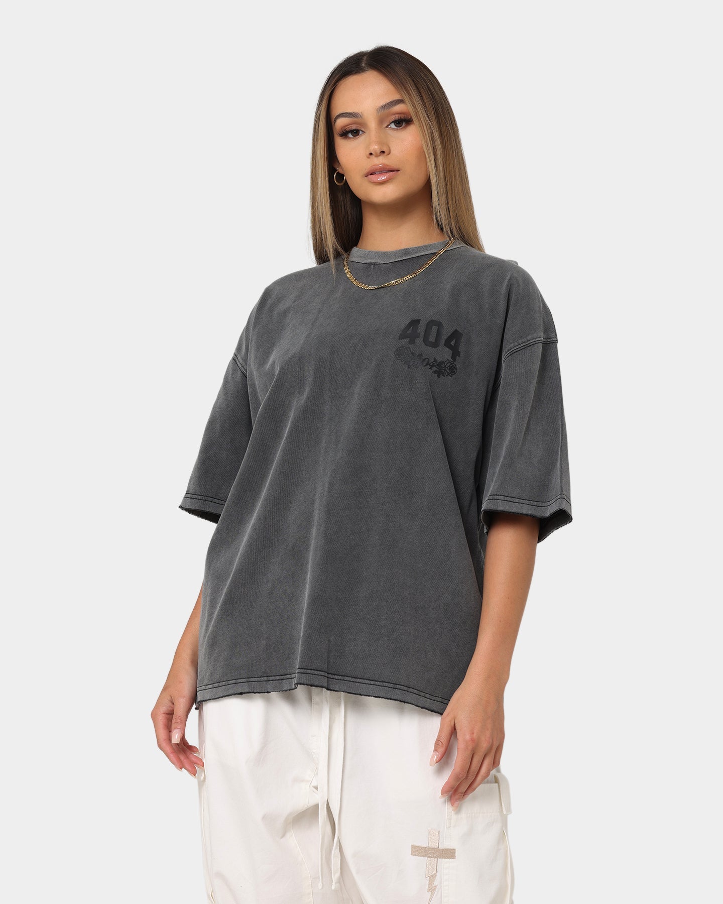 404 Flight Vintage T-Shirt Charcoal Style001