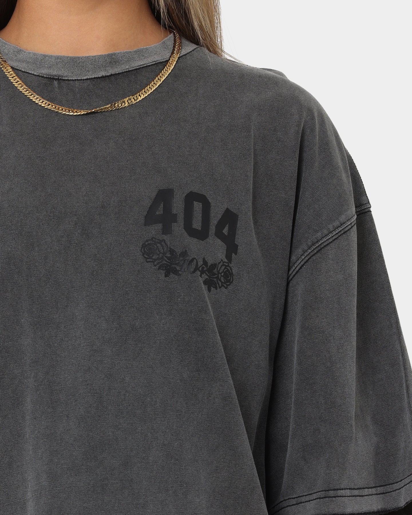 404 Flight Vintage T-Shirt Charcoal Style001