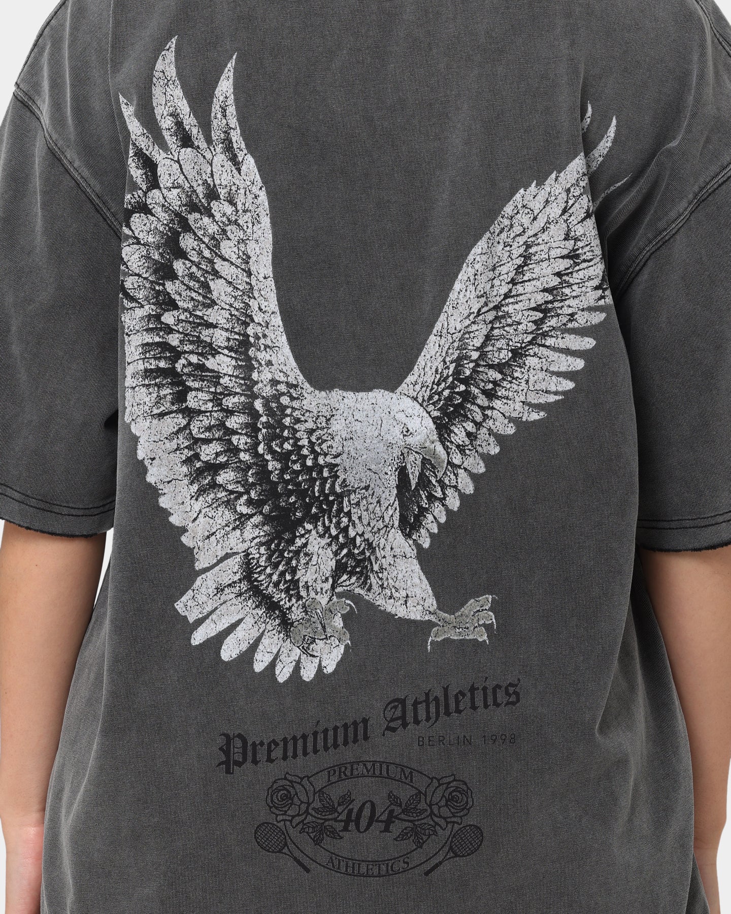 404 Flight Vintage T-Shirt Charcoal Style001