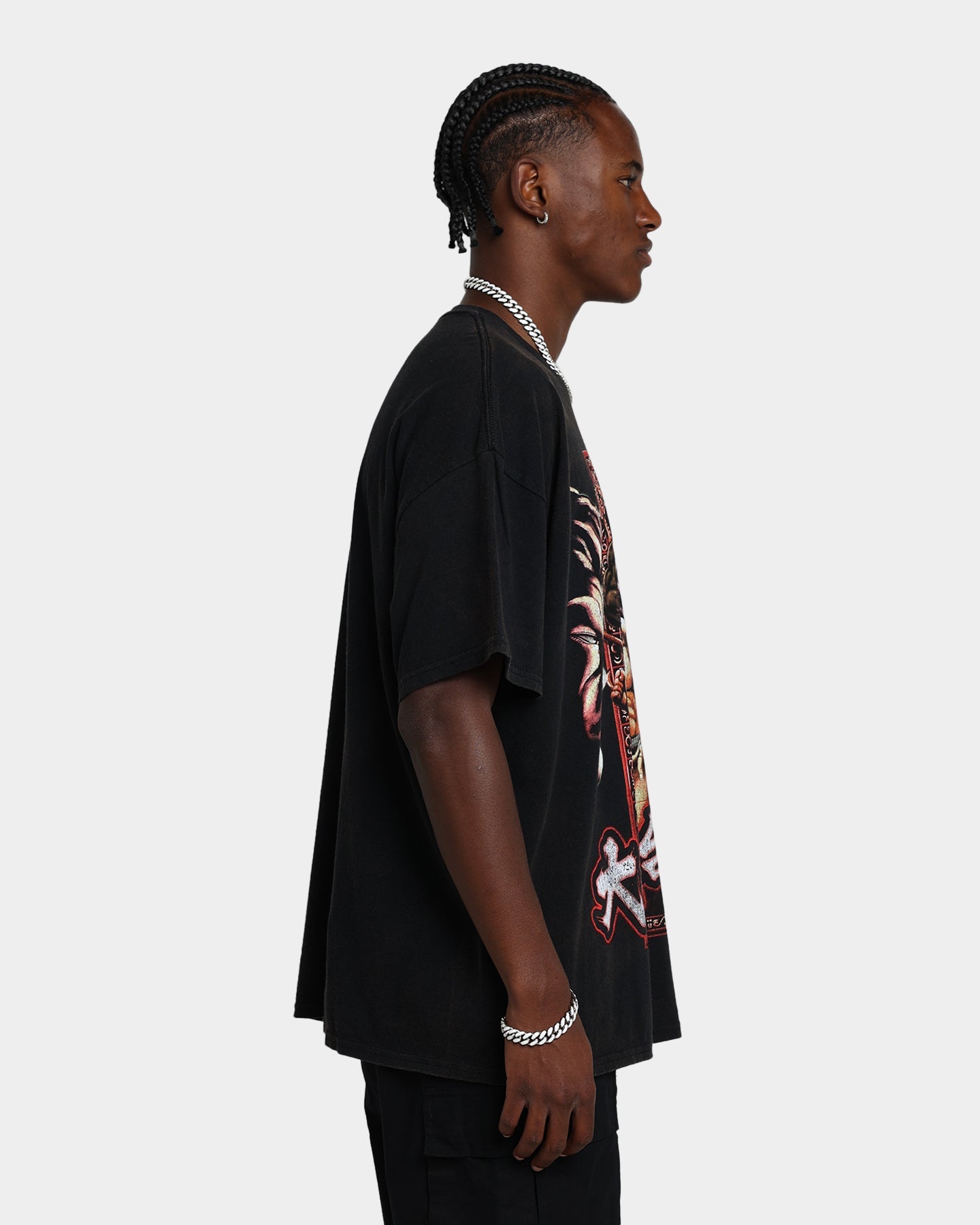 Goat Crew X Baki Hanma The Raitai Tournament Vintage T-Shirt Black Wash