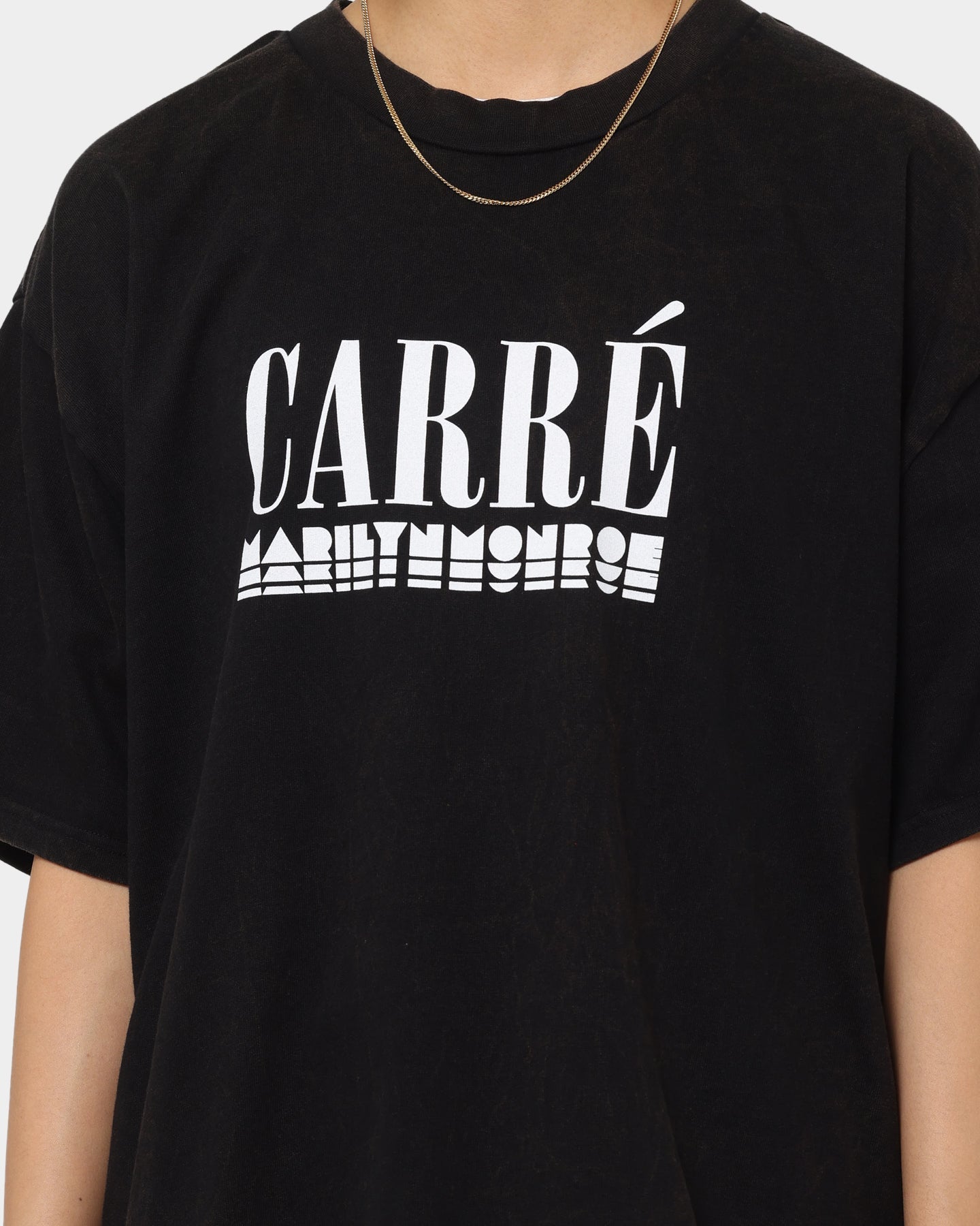 Carré X Marilyn Monroe Collage Vintage T-Shirt Washed Black Style001