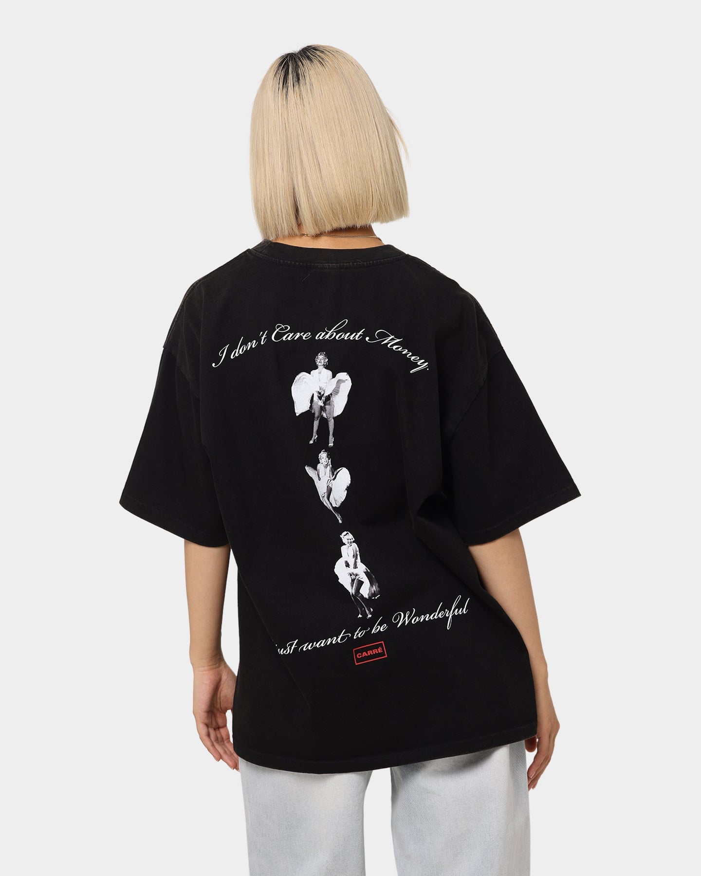 Carré X Marilyn Monroe Wonderful Vintage T-Shirt Washed Black Style001
