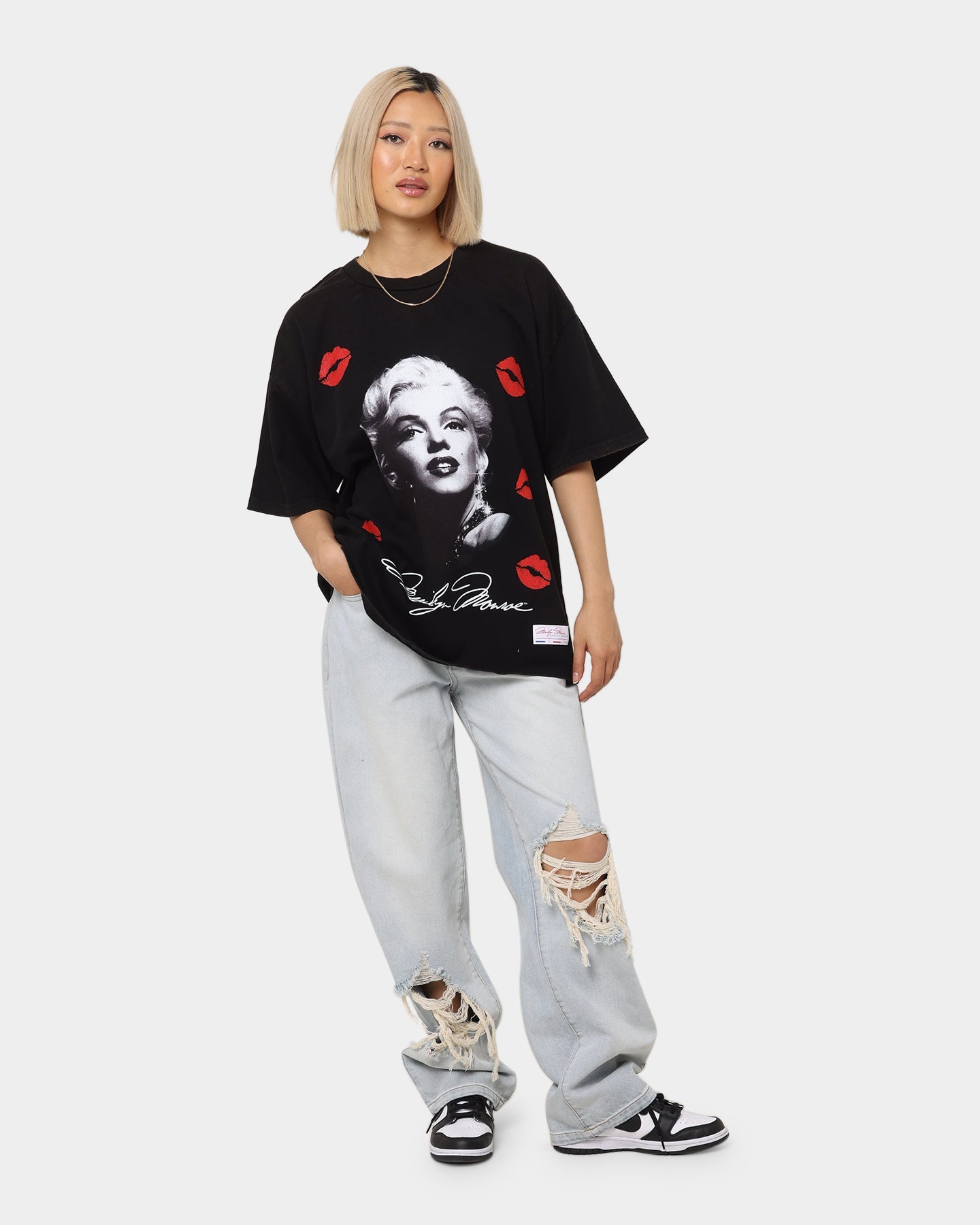 Carré X Marilyn Monroe Wonderful Vintage T-Shirt Washed Black Style001