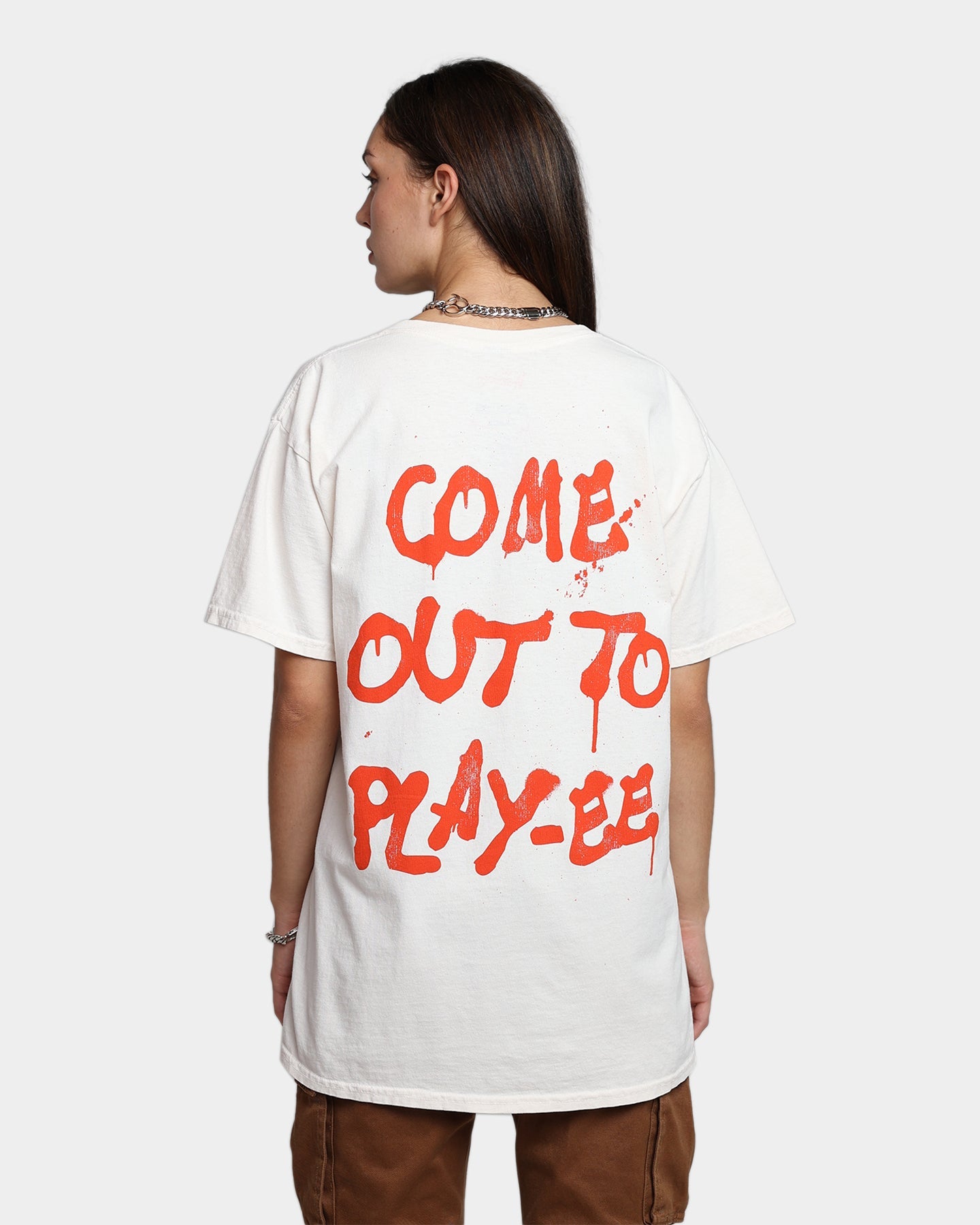 American Thrift X The Warriors Poster T-Shirt Off White Style001