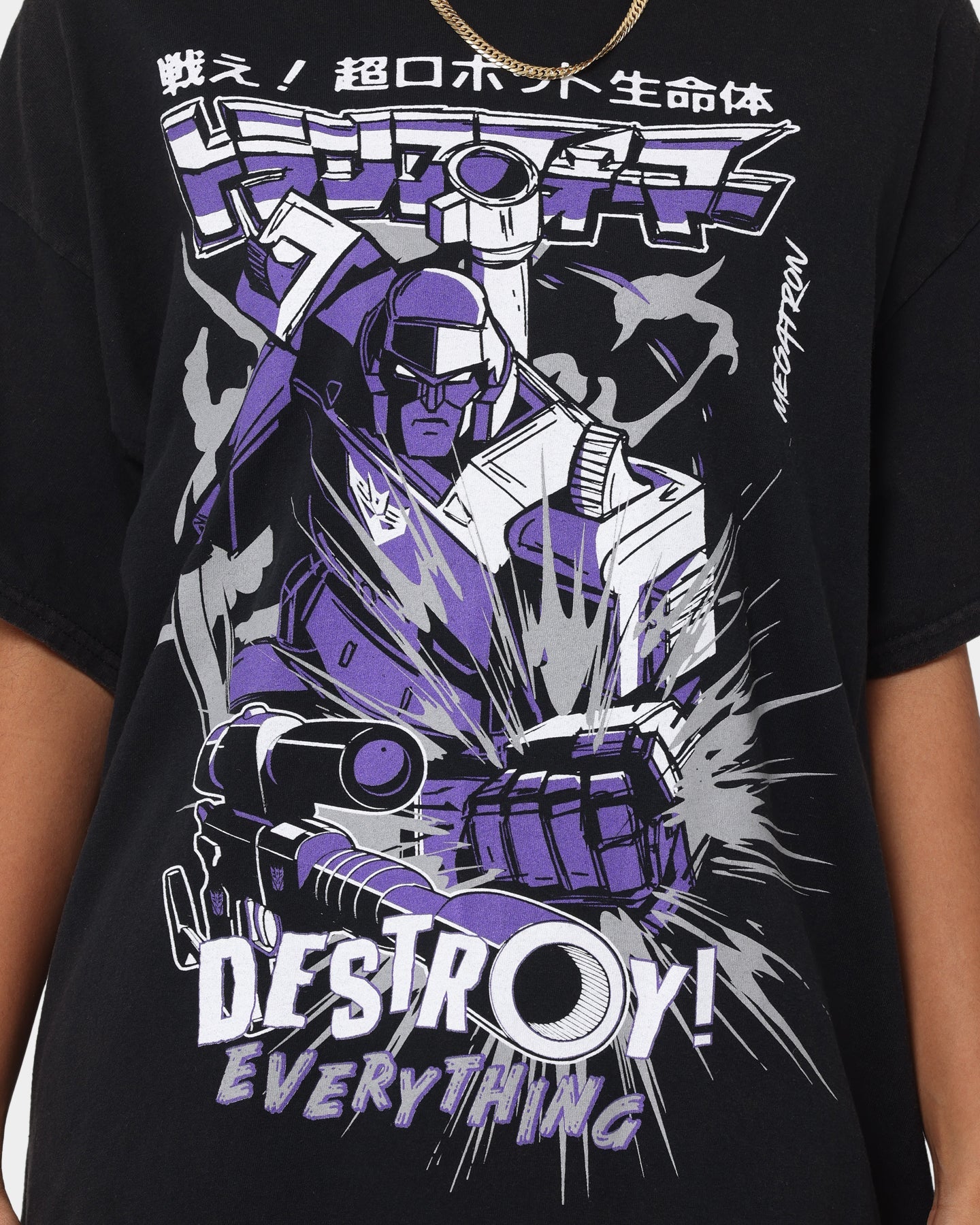 Goat Crew X Transformers Decepticons Vintage T-Shirt Black Wash Style001