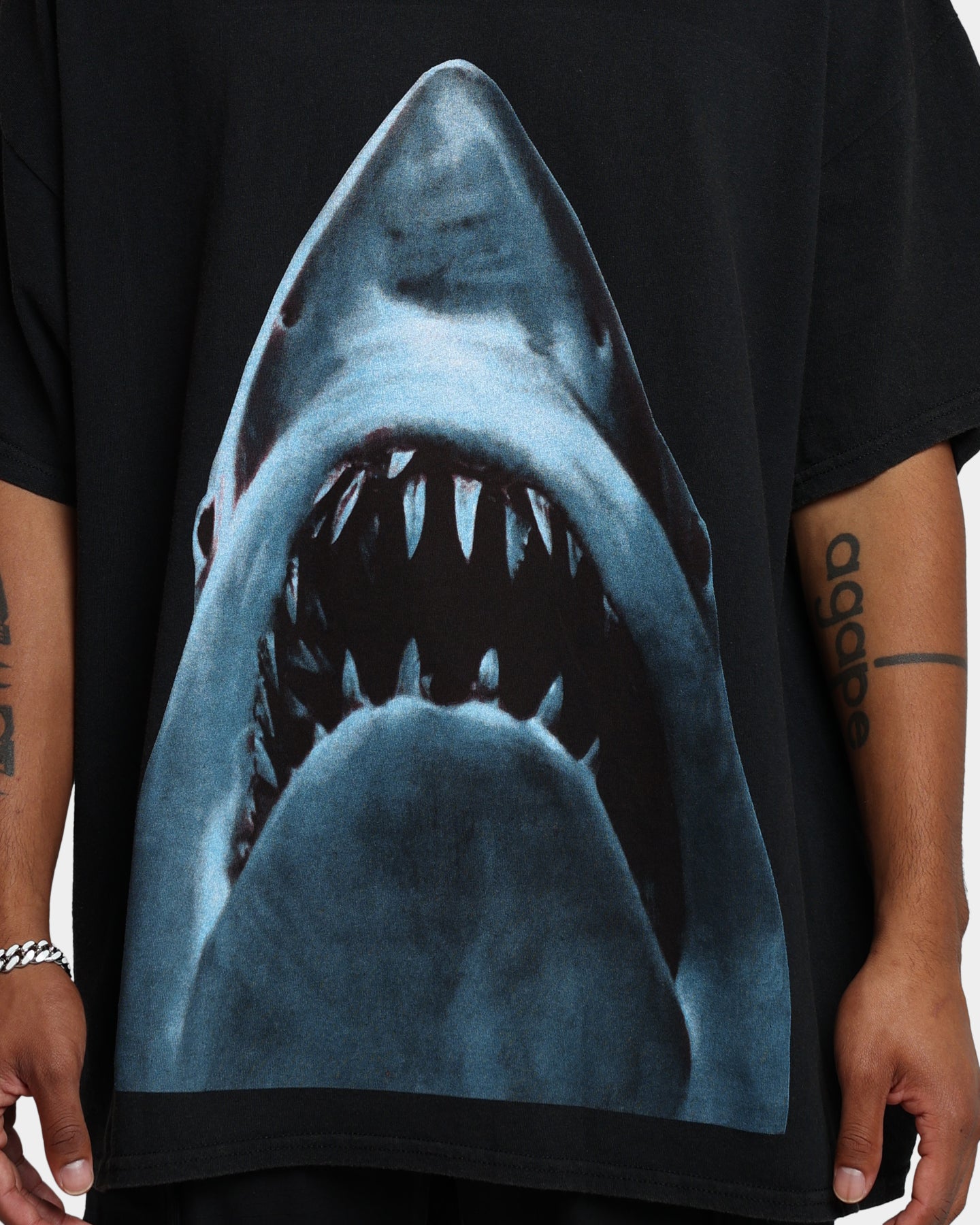 American Thrift X Jaws Jaws Vintage T-Shirt Black Wash