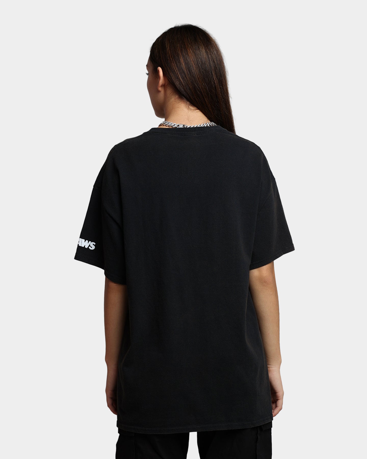 American Thrift X Jaws Jaws Vintage T-Shirt Black Wash Style001