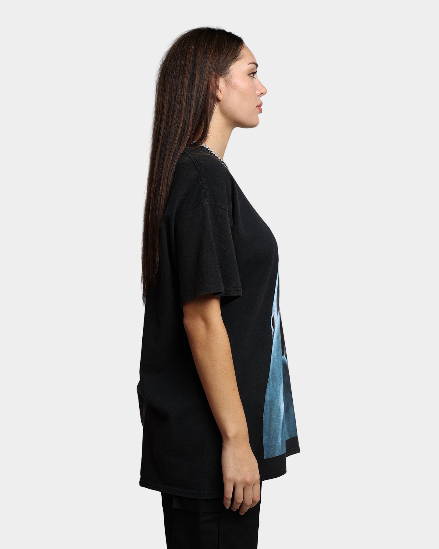 American Thrift X Jaws Jaws Vintage T-Shirt Black Wash Style001