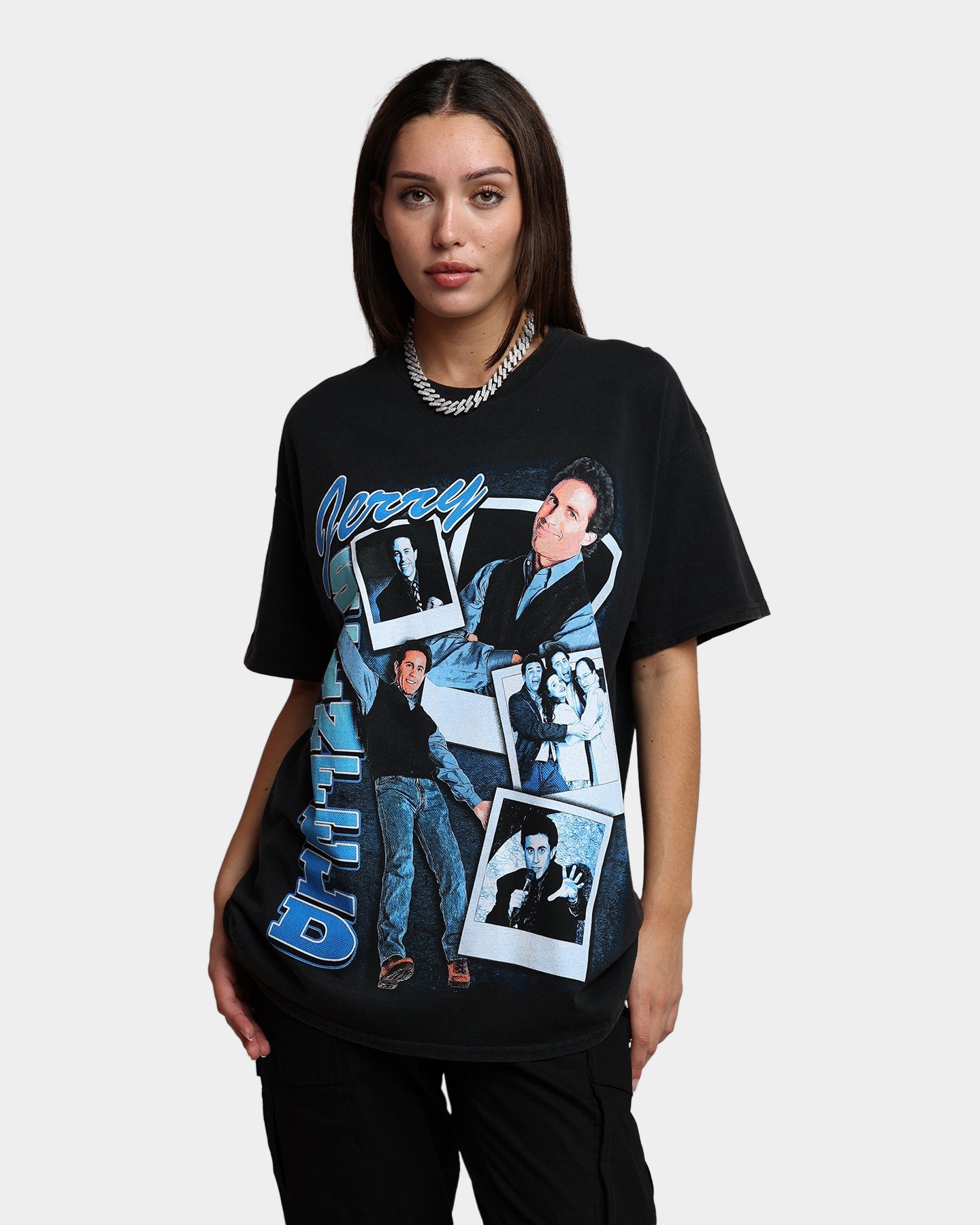 American Thrift X Seinfeld Jerry Vintage T-Shirt Washed Black Style001