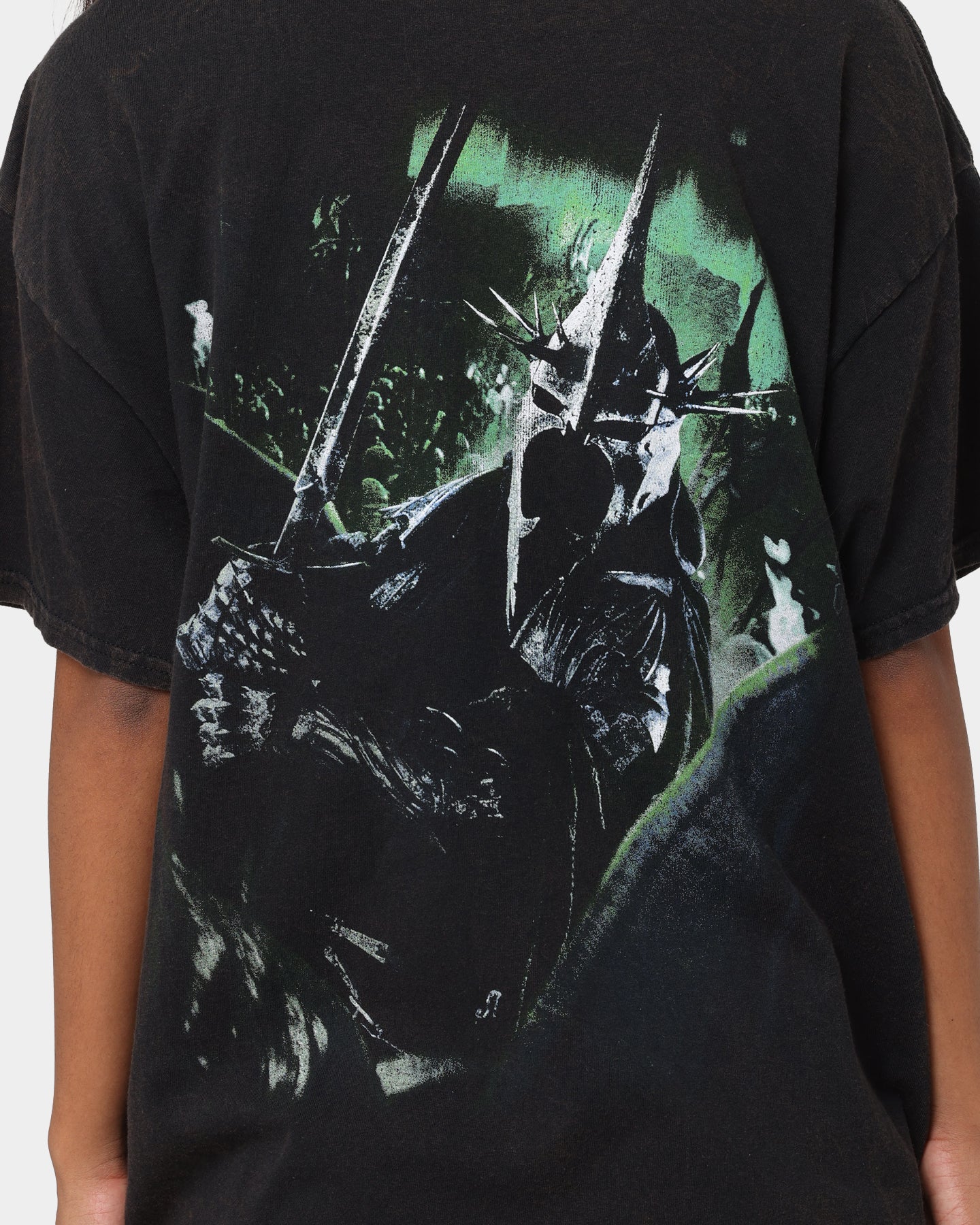 American Thrift X The Lord Of The Rings Witch Kings Of Angmar Vintage T-Shirt Washed Black Style001