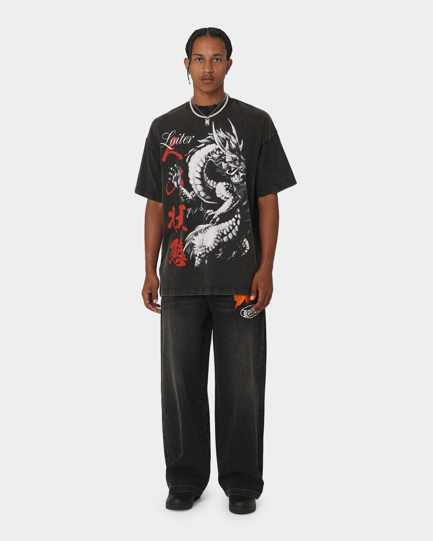 Loiter Dynasty T-Shirt Vintage Black