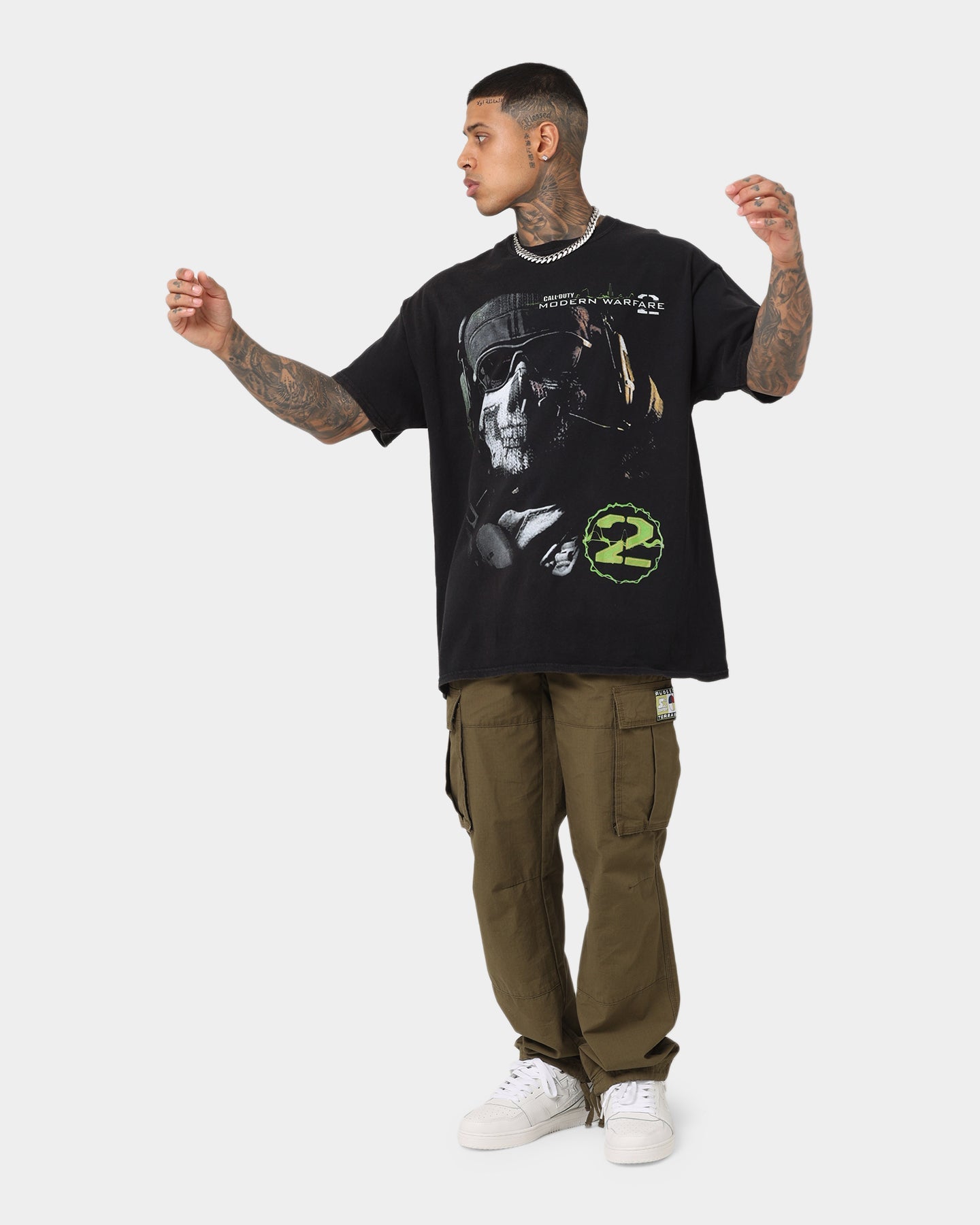Goat Crew Modern Warfare Vintage T-Shirt Vintage Wash