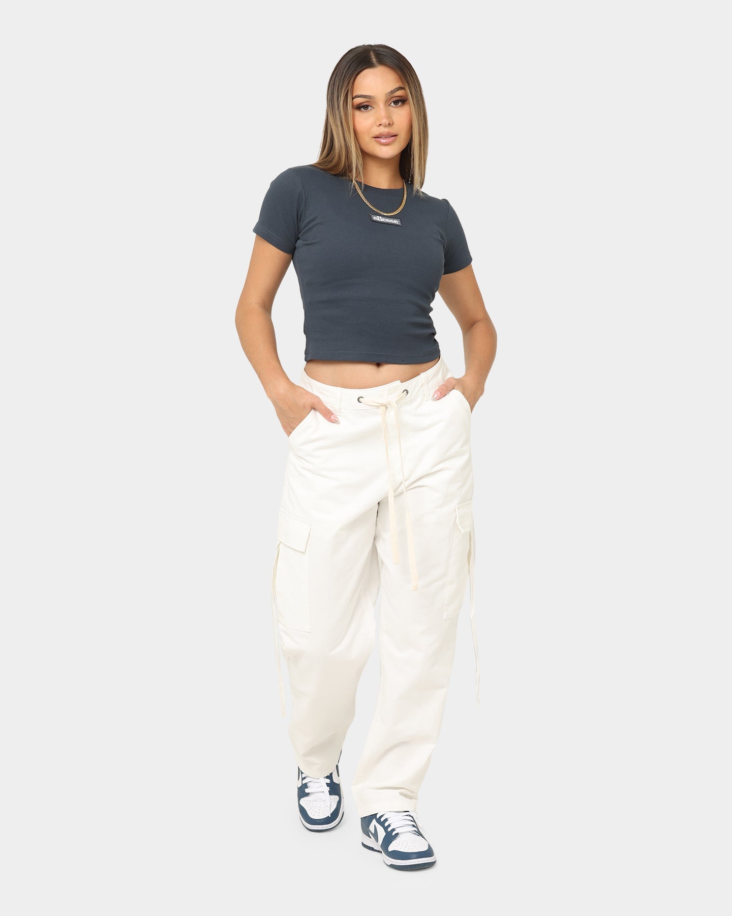 Ellesse Women's Landrea Crop T-Shirt Dark Blue