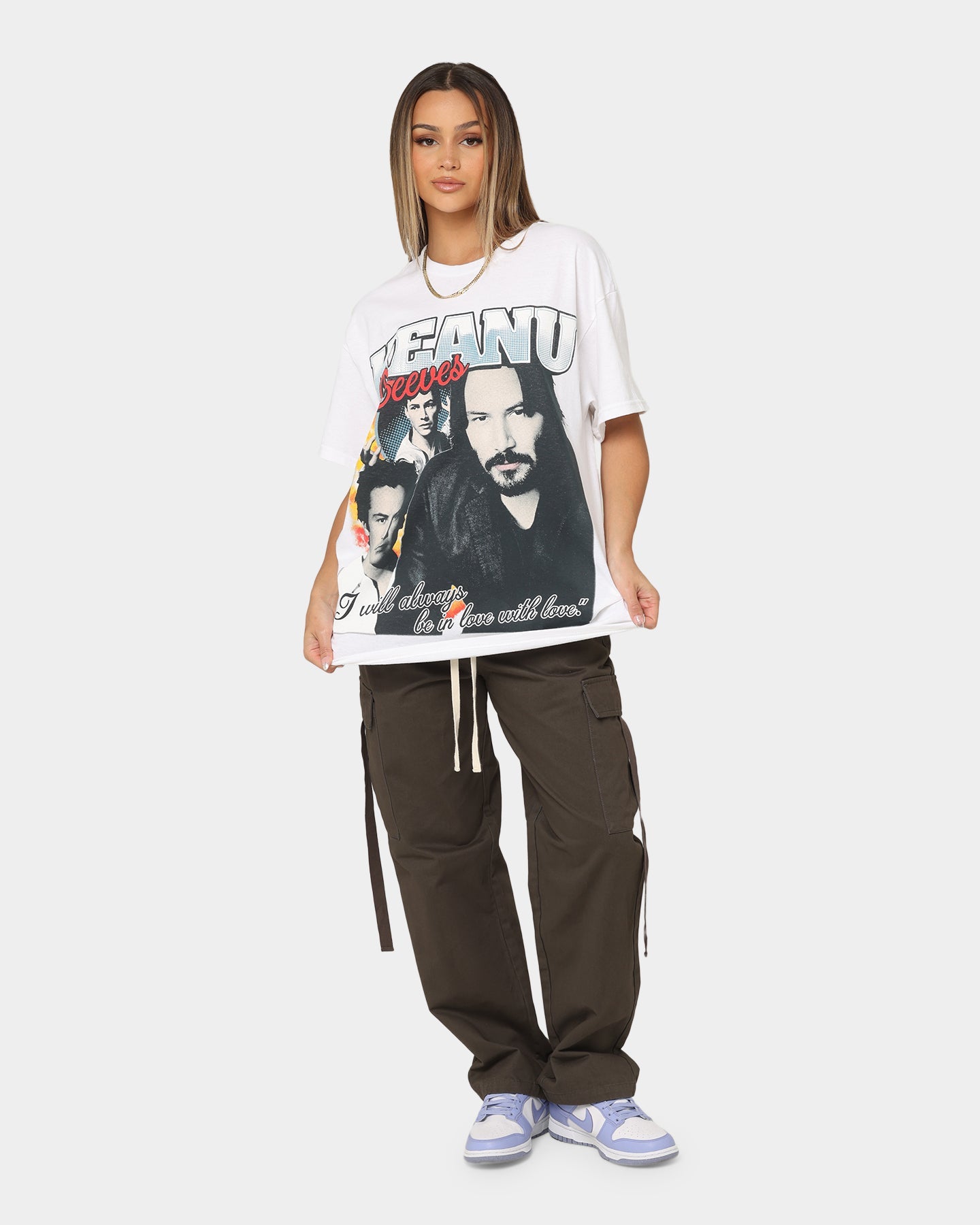 Goat Crew Keanu Lover Vintage T-Shirt White Style001