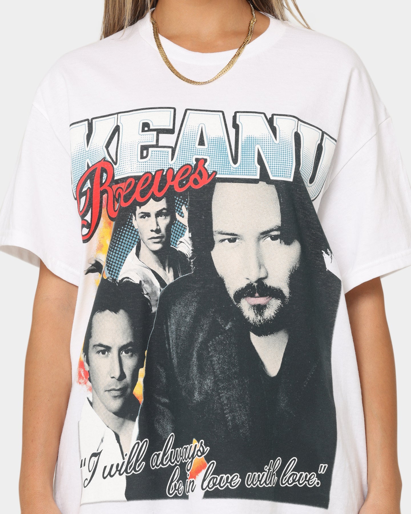 Goat Crew Keanu Lover Vintage T-Shirt White Style001