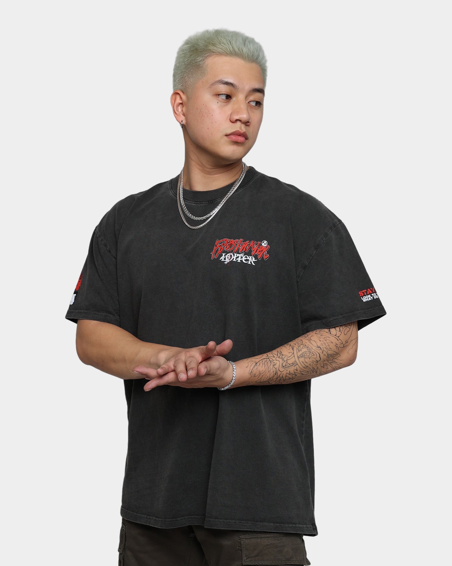 Loiter Firestarter Ultra Premium Vintage T-Shirt Black Wash