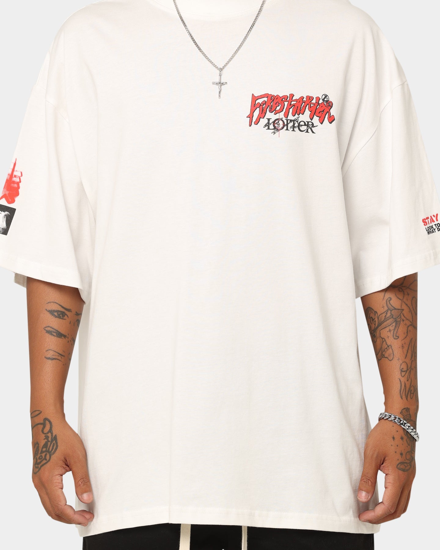 Loiter Firestarter Vintage T-Shirt Off White
