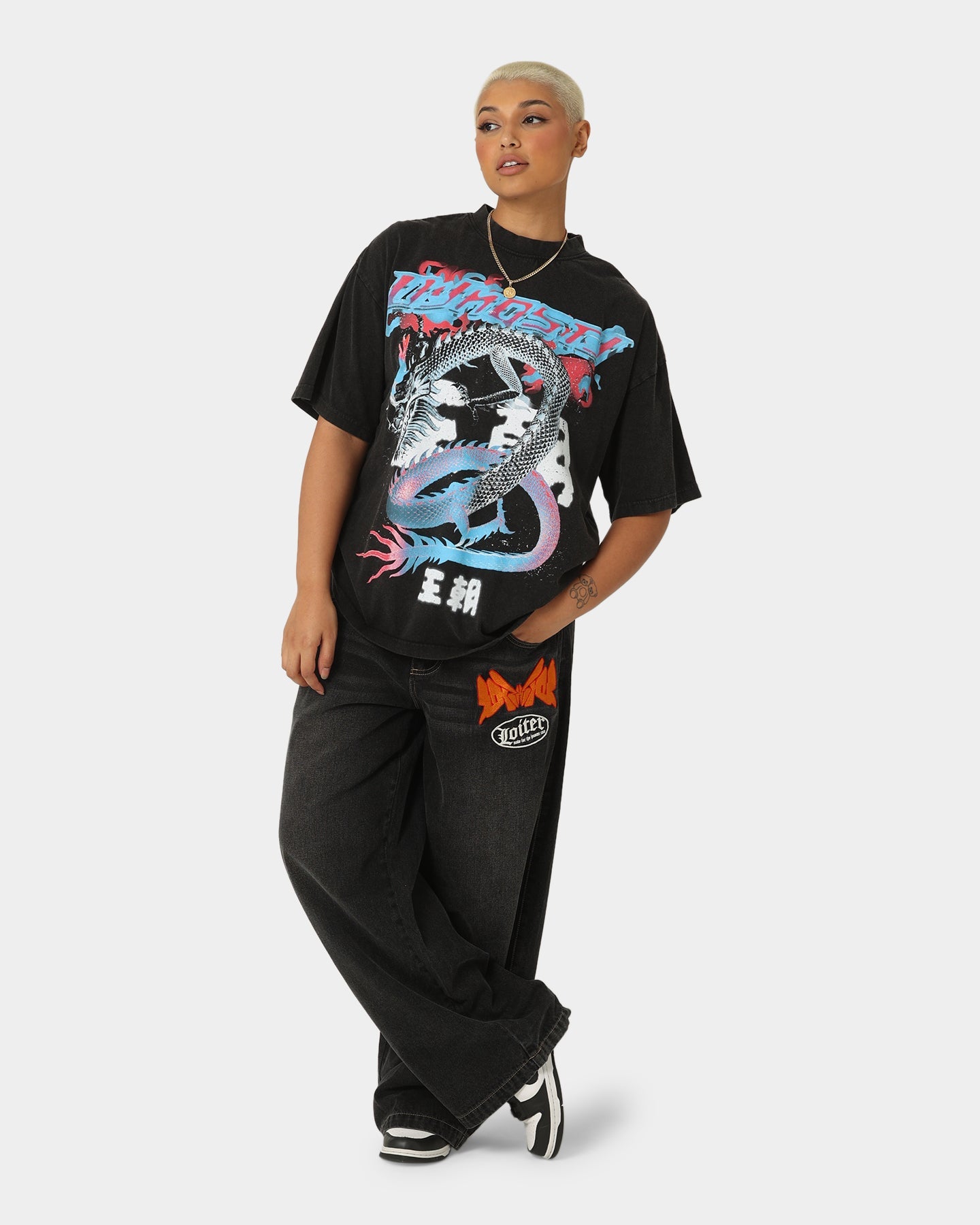 Loiter Dynasty Vintage T-Shirt Vintage Black Style001