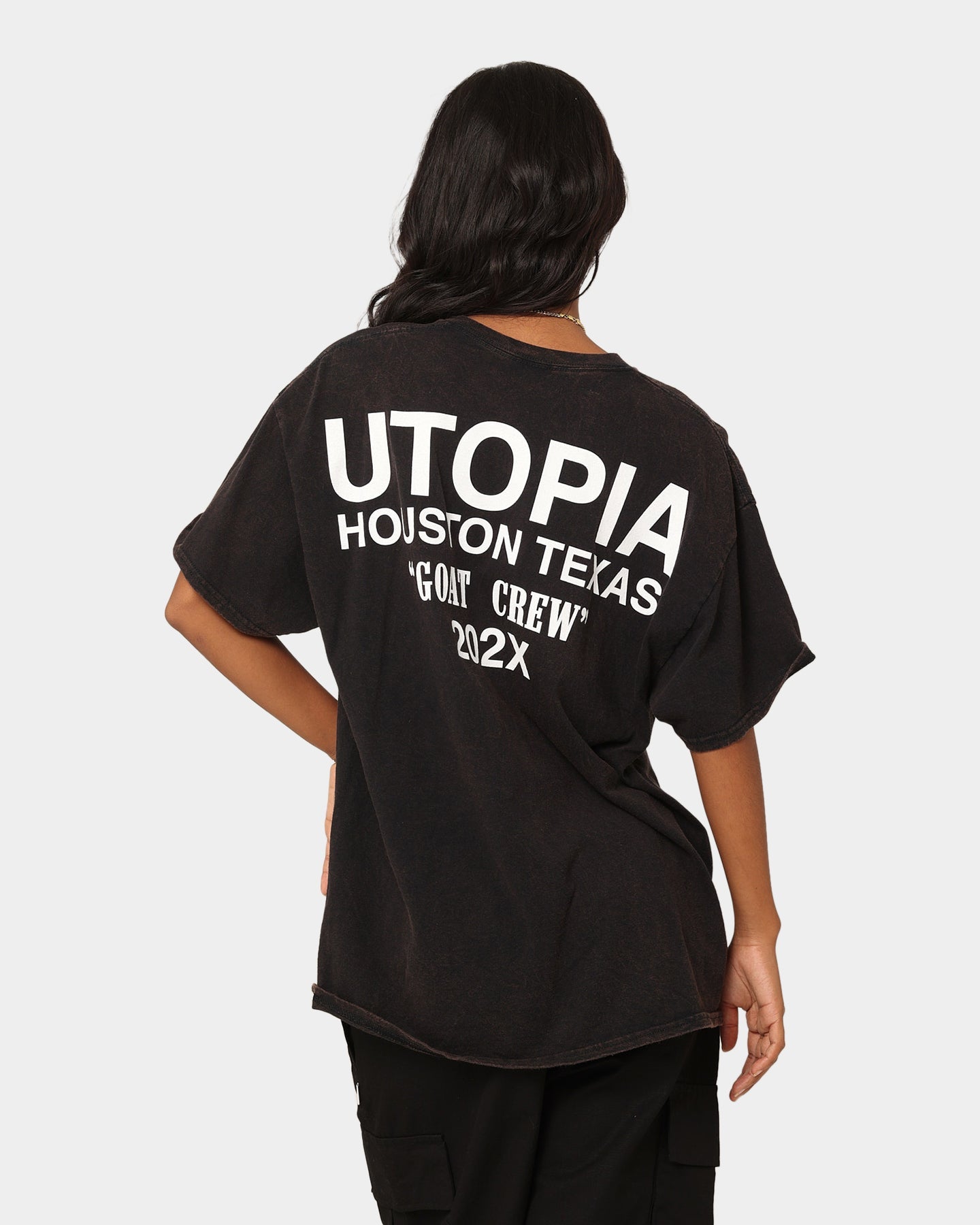 Goat Crew Utopia Vintage T-Shirt Washed Black Style001