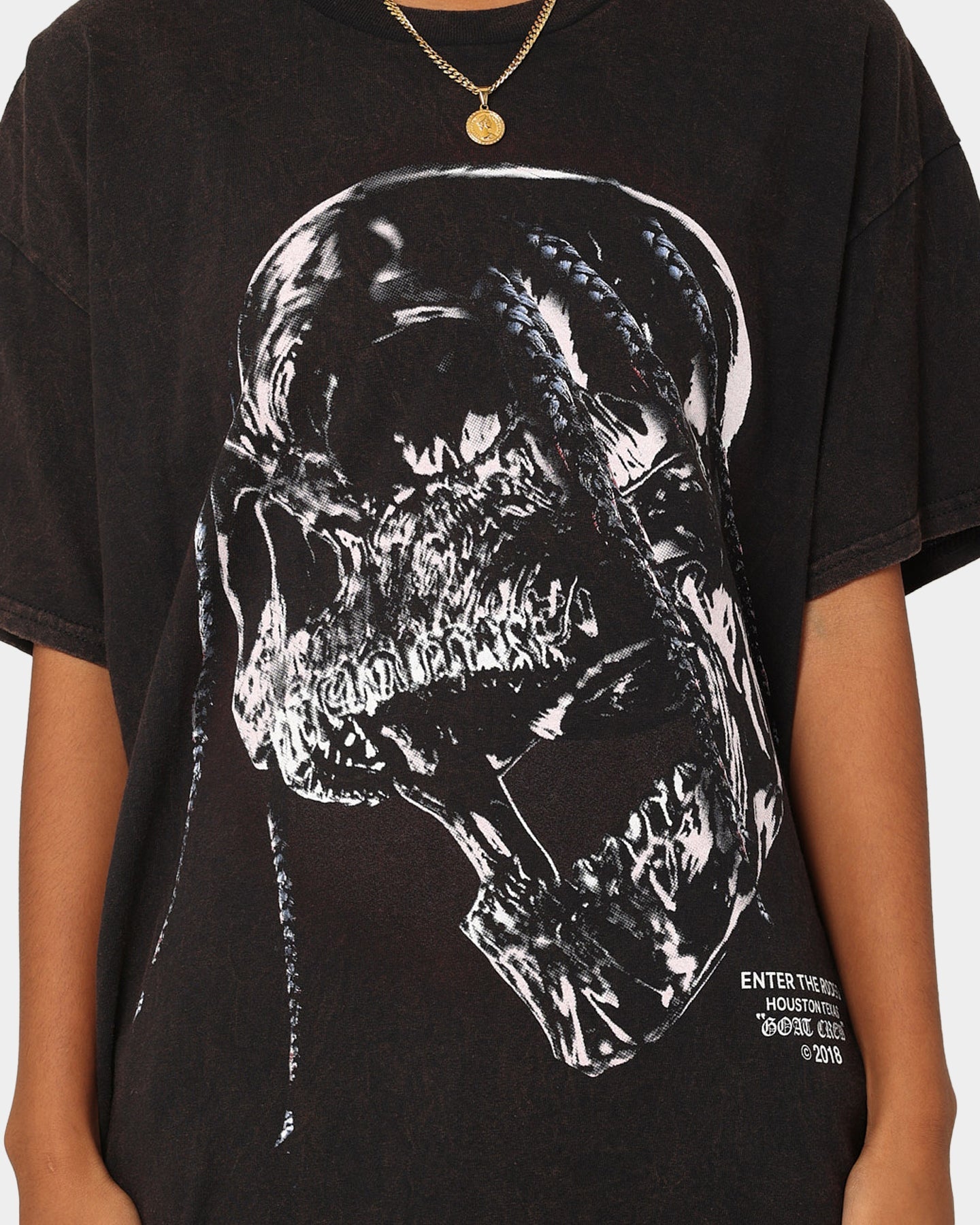 Goat Crew Utopia Vintage T-Shirt Washed Black Style001