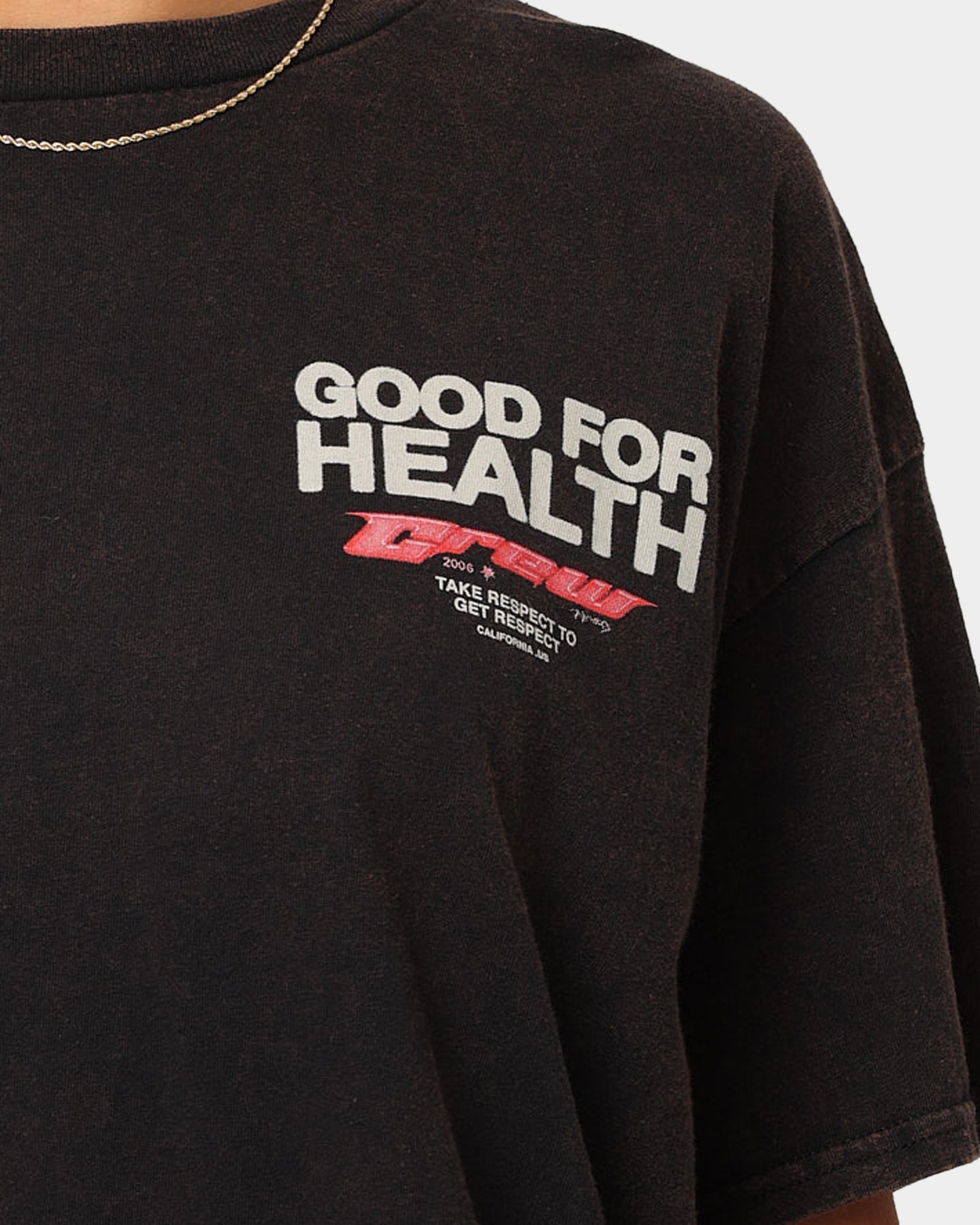 Goat Crew Good 4 Health Vintage T-Shirt Black Wash Style001