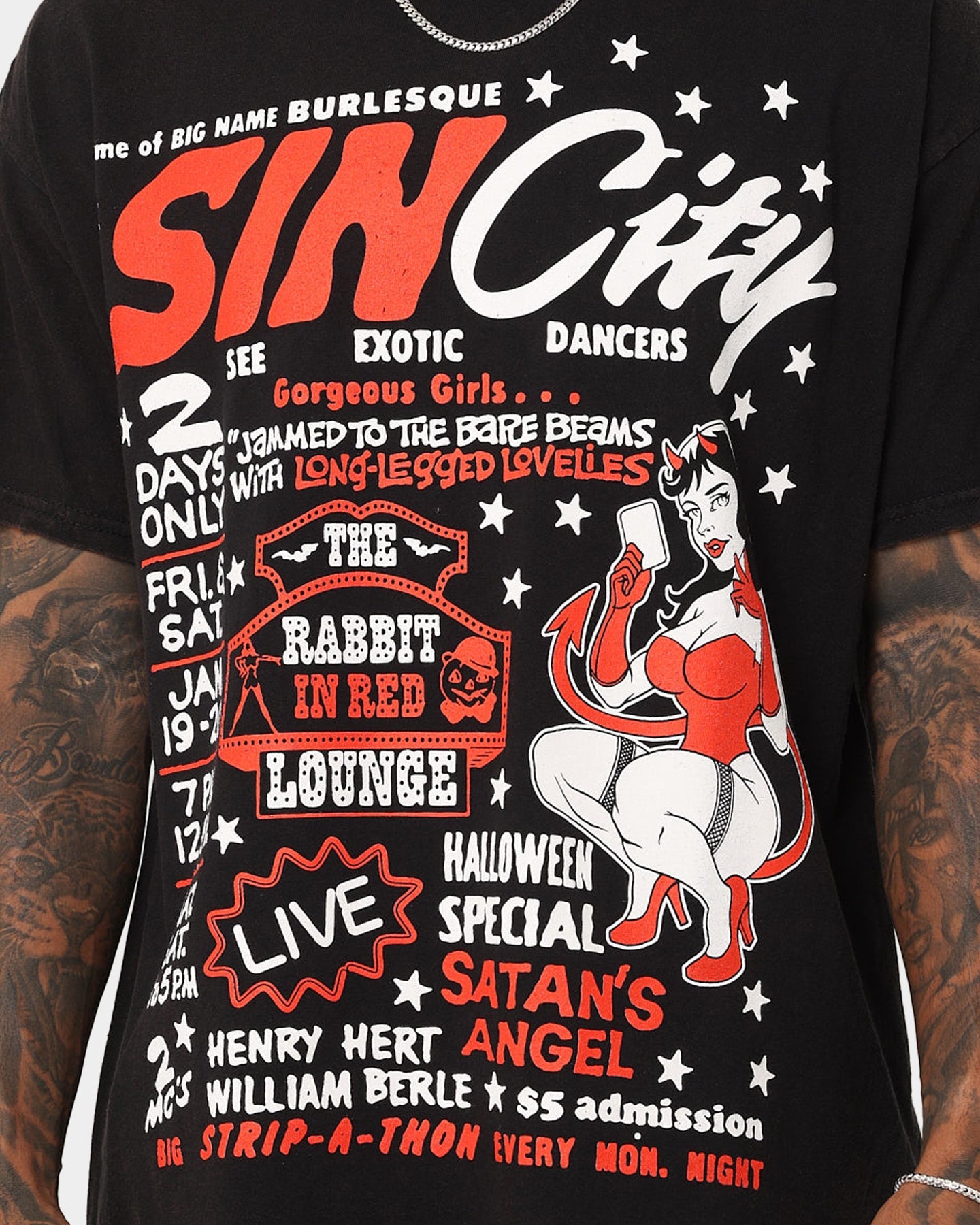 Goat Crew Sin City Vintage T-Shirt Black Wash
