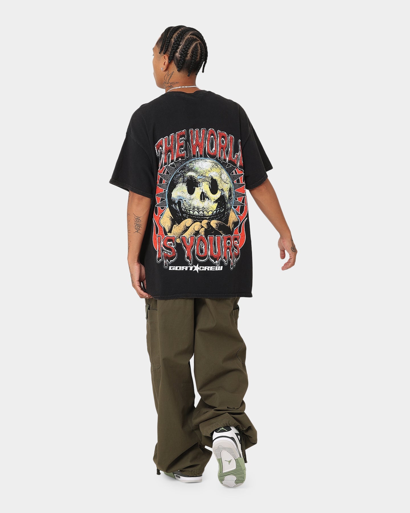 Goat Crew The World Is Yours Vintage T-Shirt Black Wash