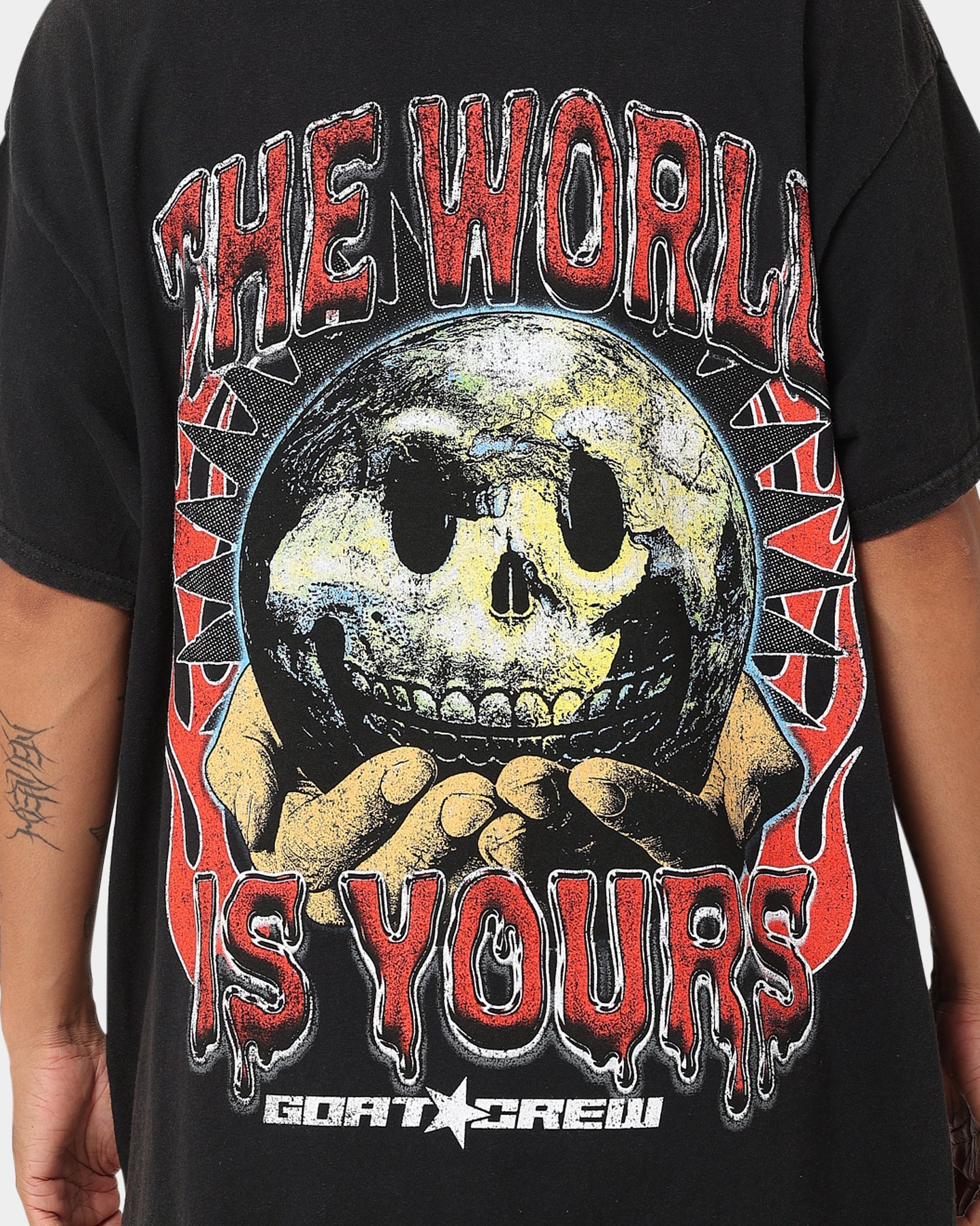 Goat Crew The World Is Yours Vintage T-Shirt Black Wash