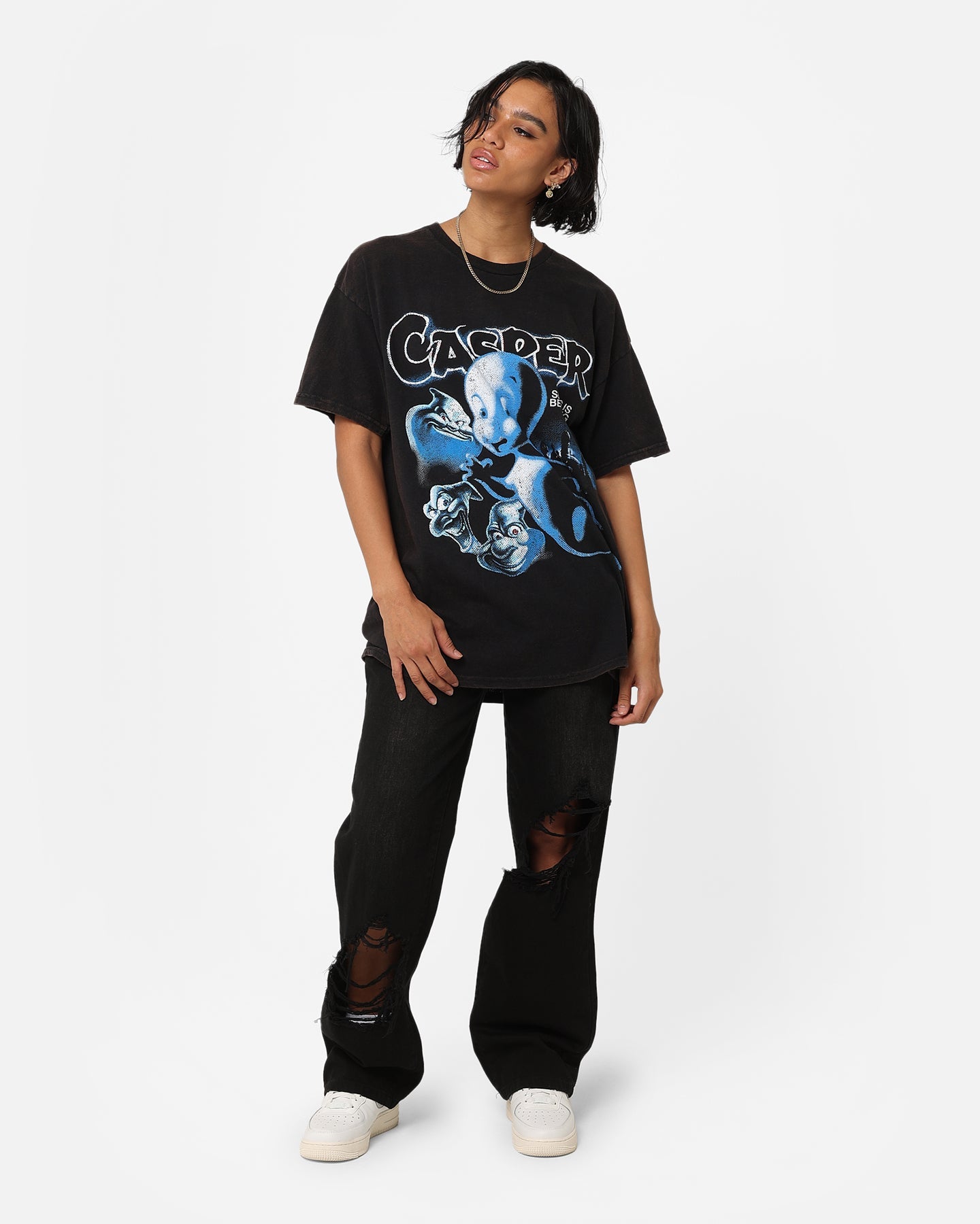 American Thrift X Casper Casper Vintage T-Shirt Black Wash Style001