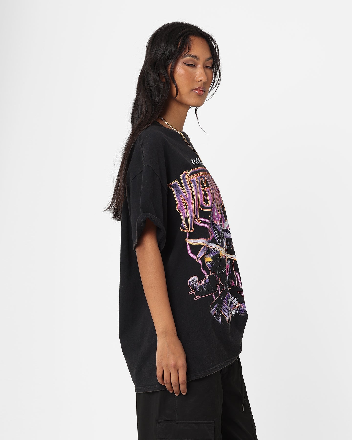 Goat Crew X Transformers Nightbird Vintage T-Shirt Black Wash Style001