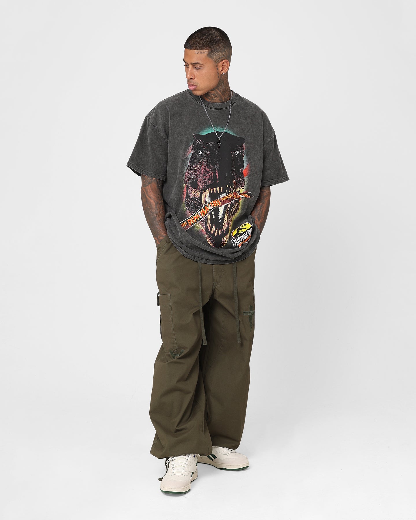 American Thrift X Jurassic Park 30th Anniversary Heavyweight Vintage T-Shirt Black Wash