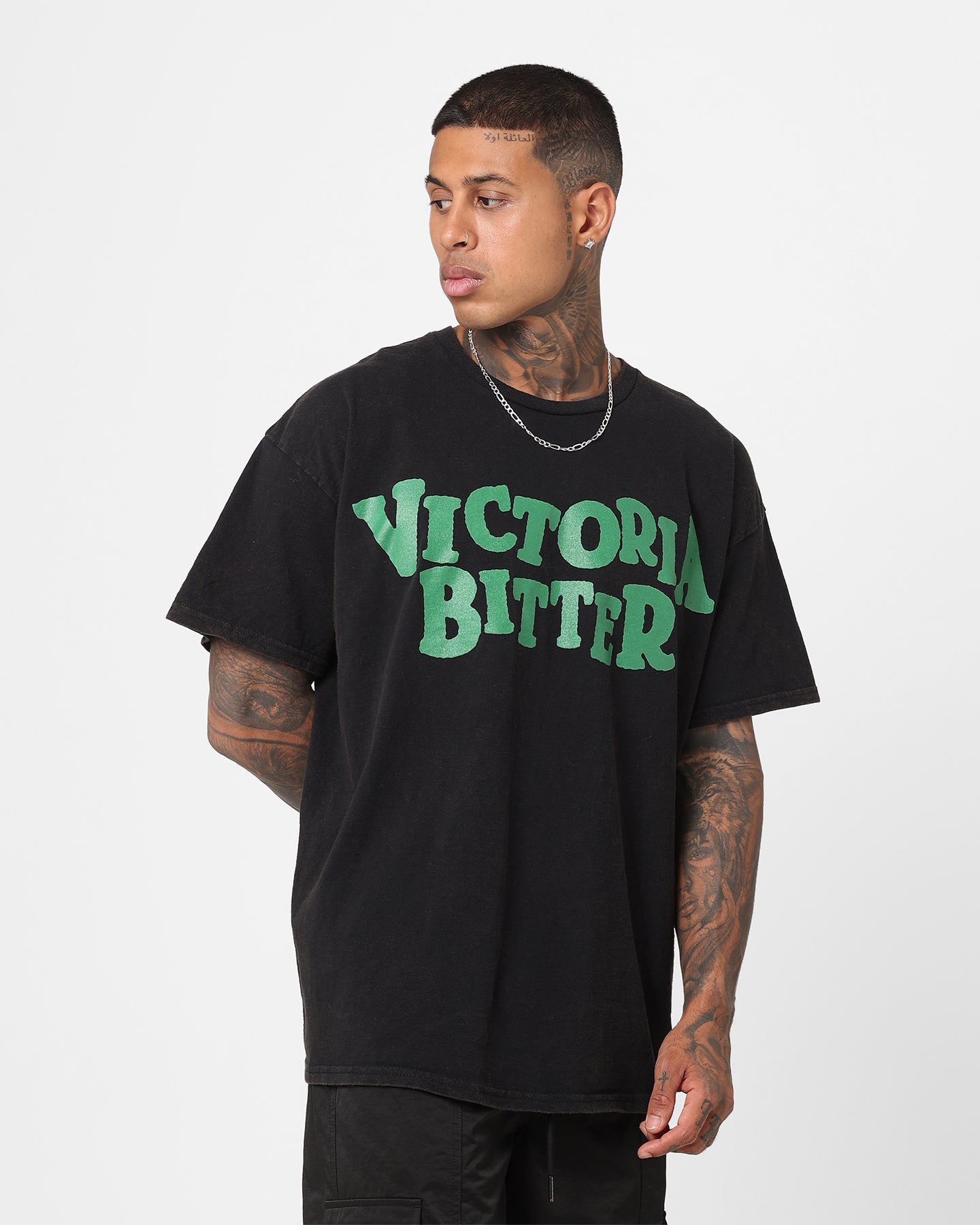 Goat Crew X Victoria Bitter VB Vintage T-Shirt Black Wash