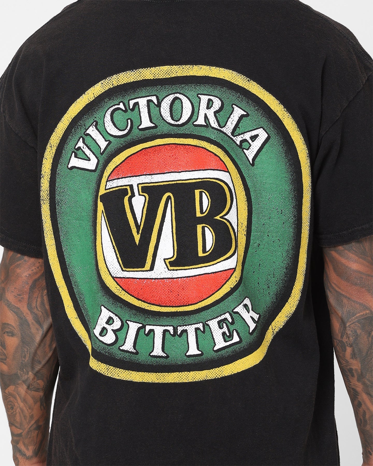 Goat Crew X Victoria Bitter VB Vintage T-Shirt Black Wash