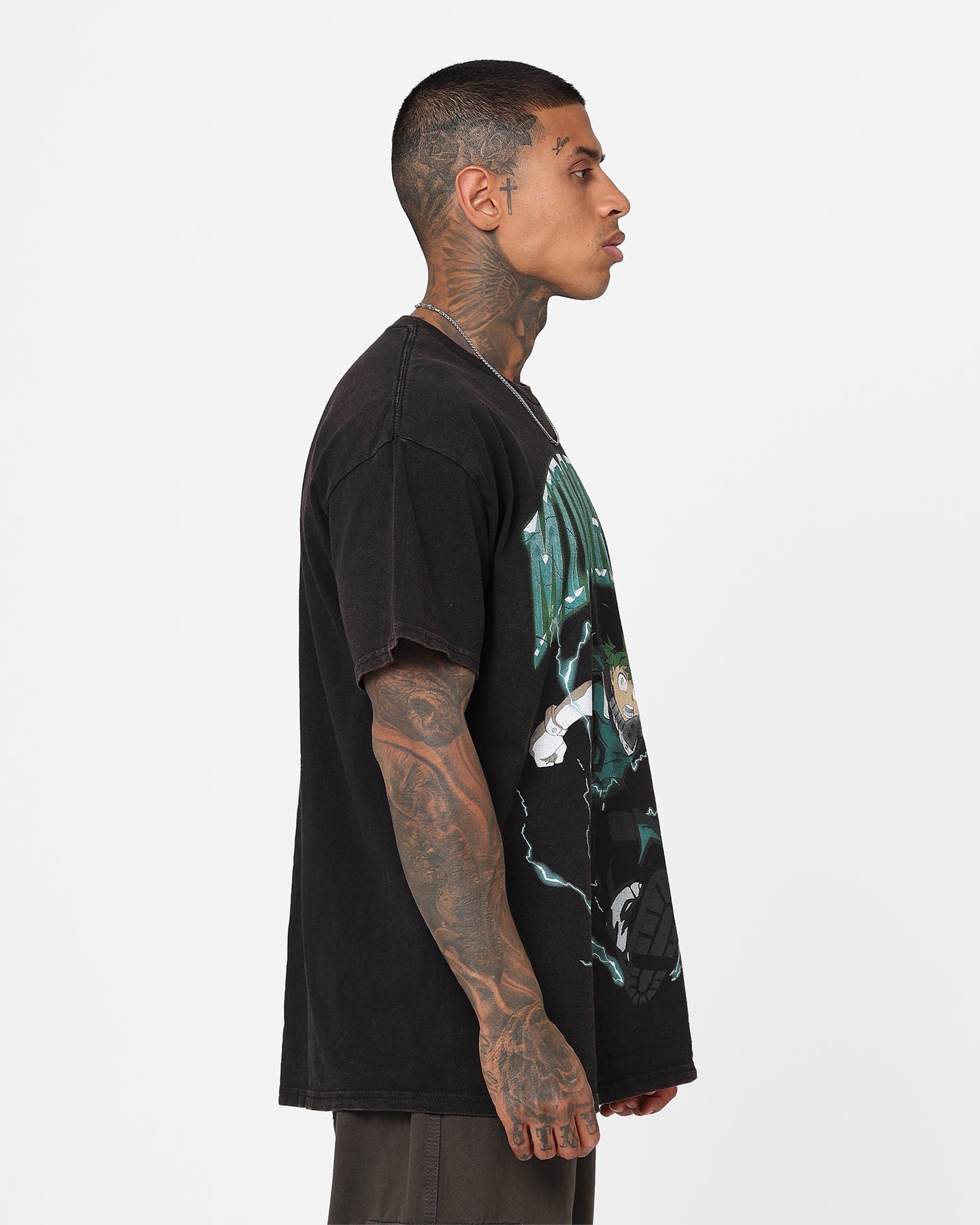 Goat Crew X My Hero Academia Midoriya Vintage T-Shirt Black Wash