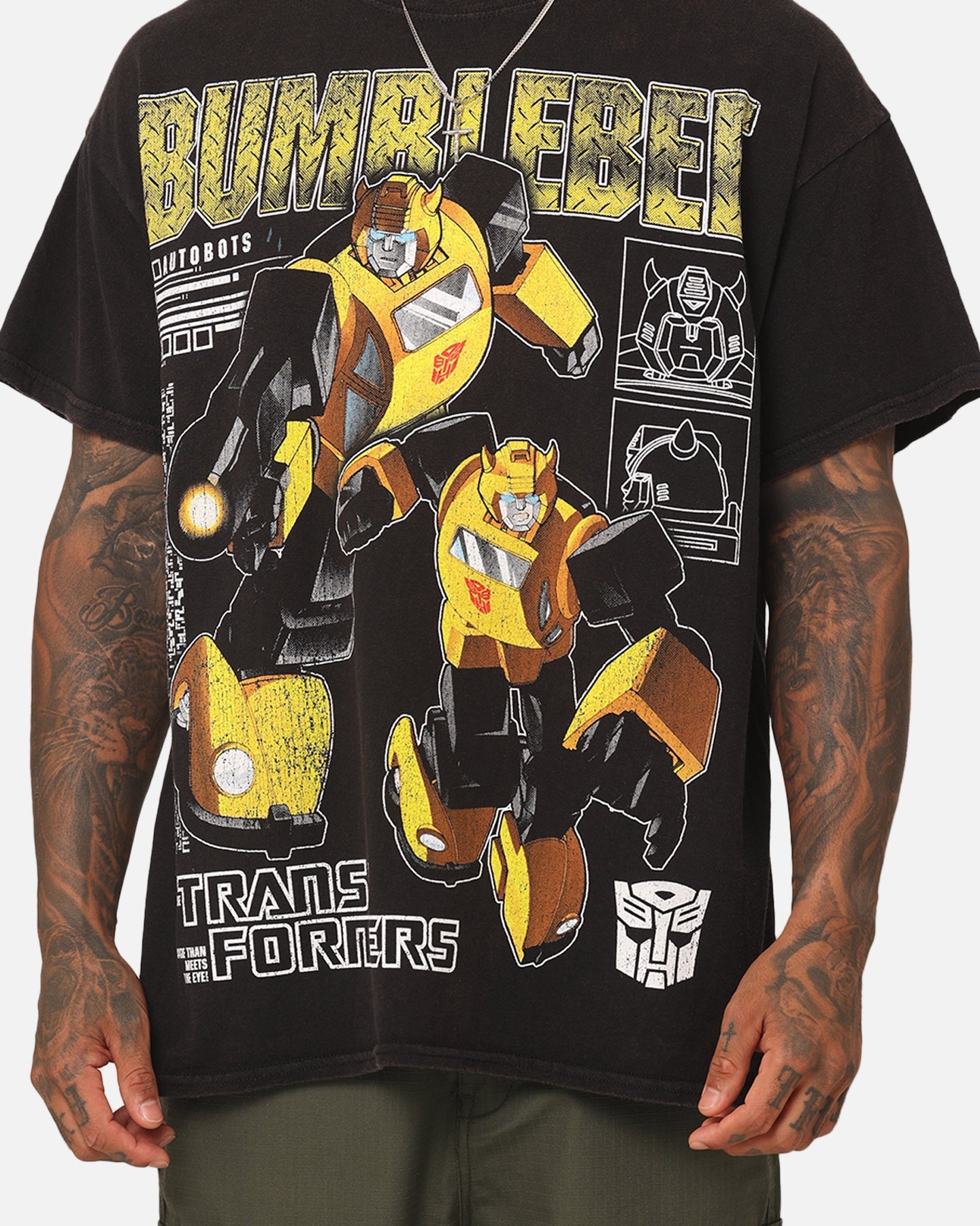 Goat Crew X Transformers Bumble Bee Vintage T-Shirt Black Wash