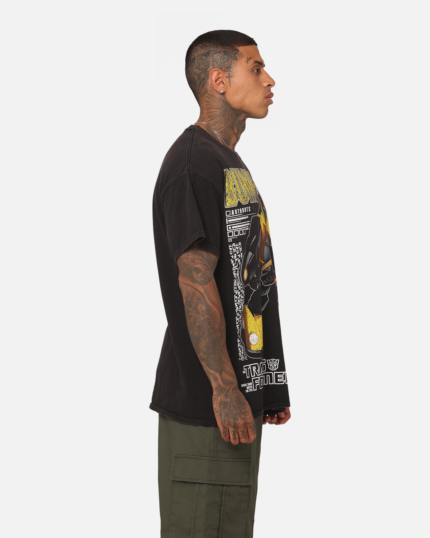 Goat Crew X Transformers Bumble Bee Vintage T-Shirt Black Wash