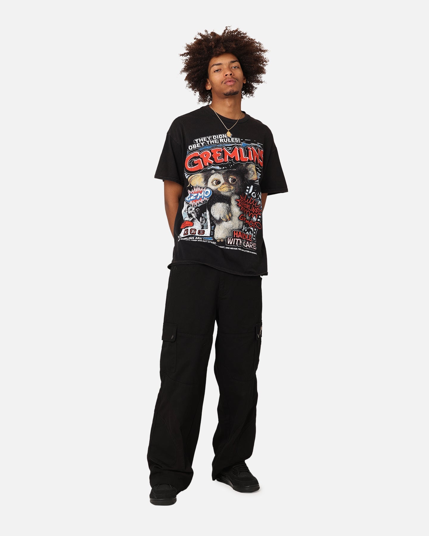 Goat Crew X Gremlins Gremlins Obey Vintage T-Shirt Black Wash
