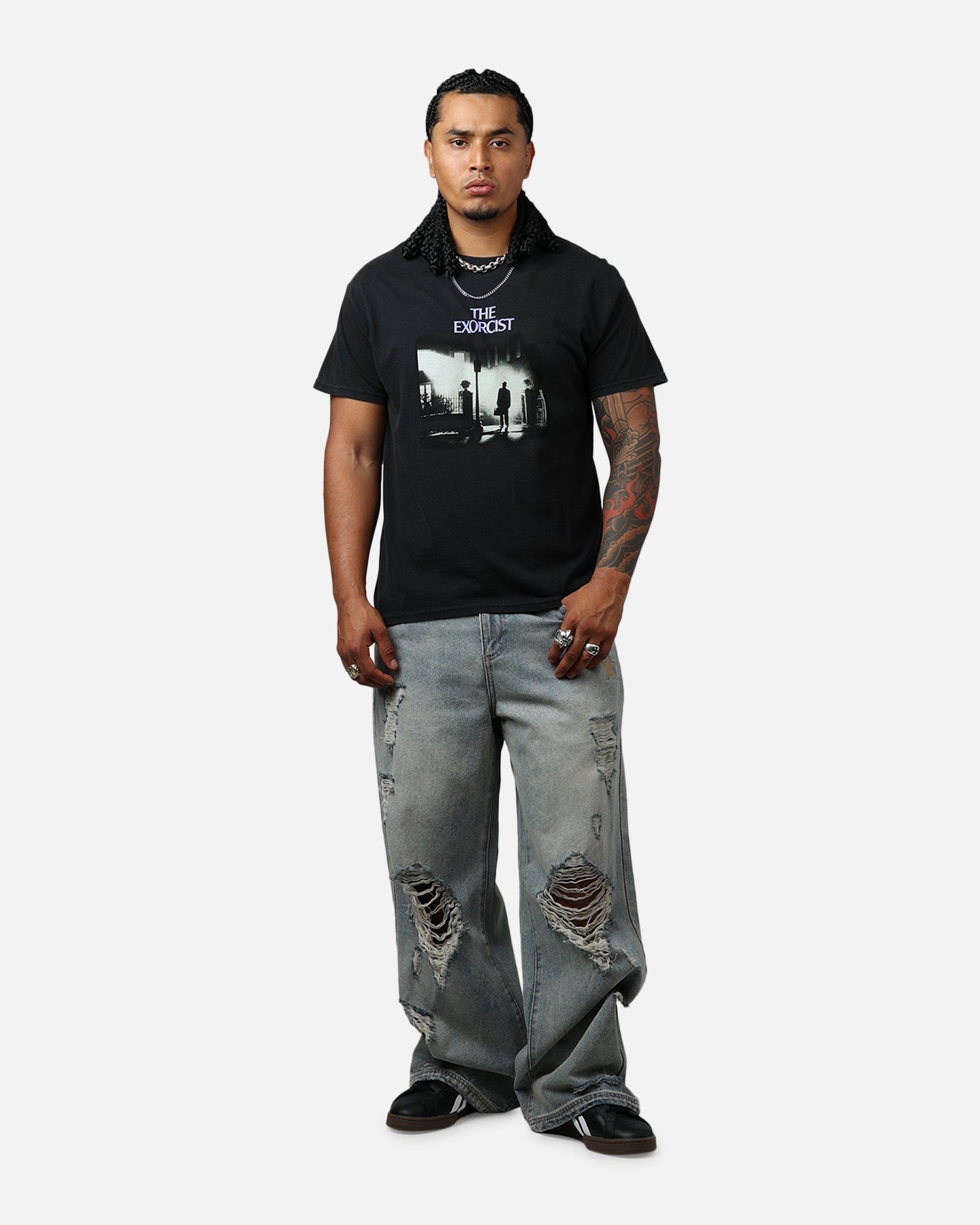 American Thrift X The Exorcist Exorcist Poster T-Shirt Black Wash