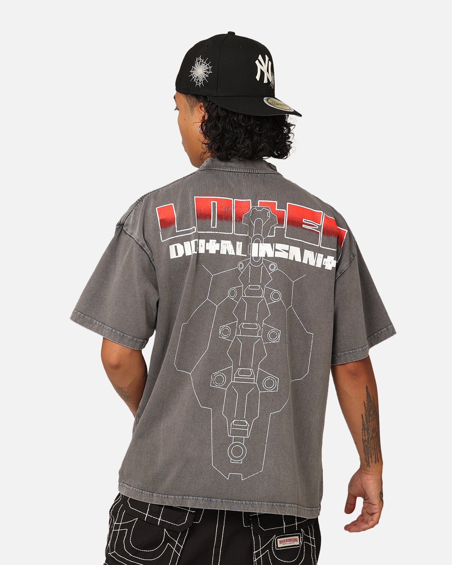 Loiter Digital Insanity Vintage T-Shirt Charcoal