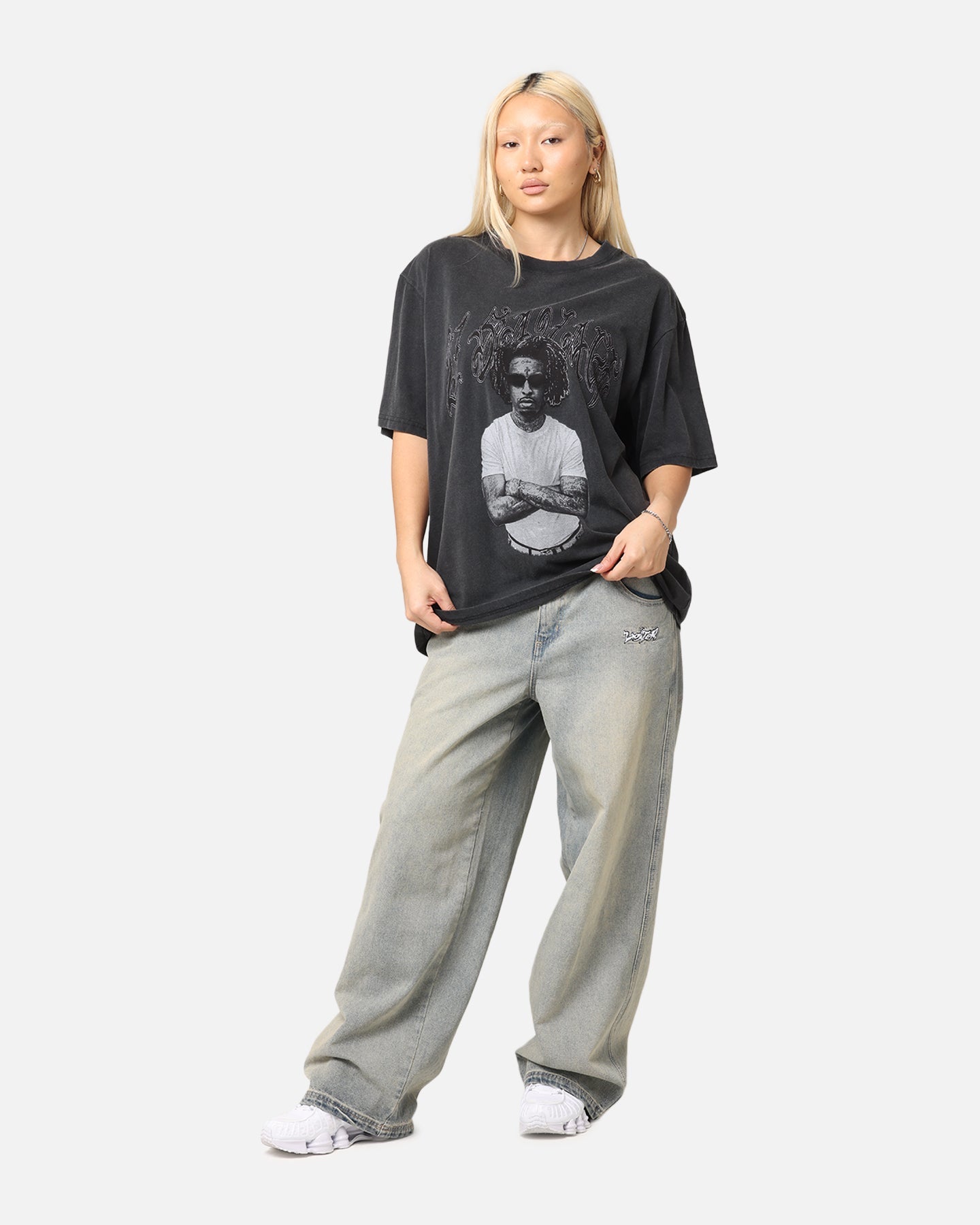 21 Savage Photo T-Shirt Washed Black Style001