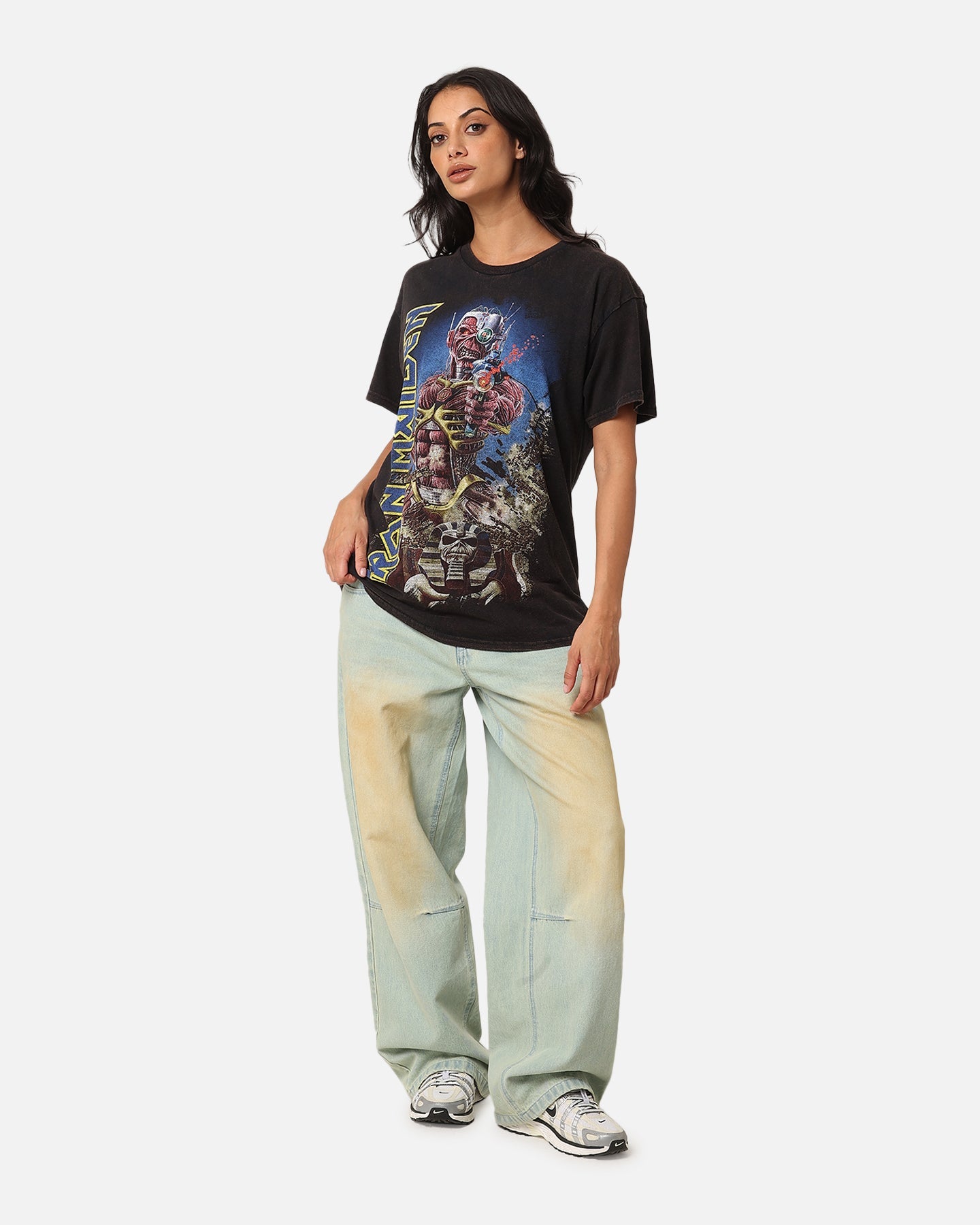 Iron Maiden Back In Time Vintage T-Shirt Black Vintage Style001