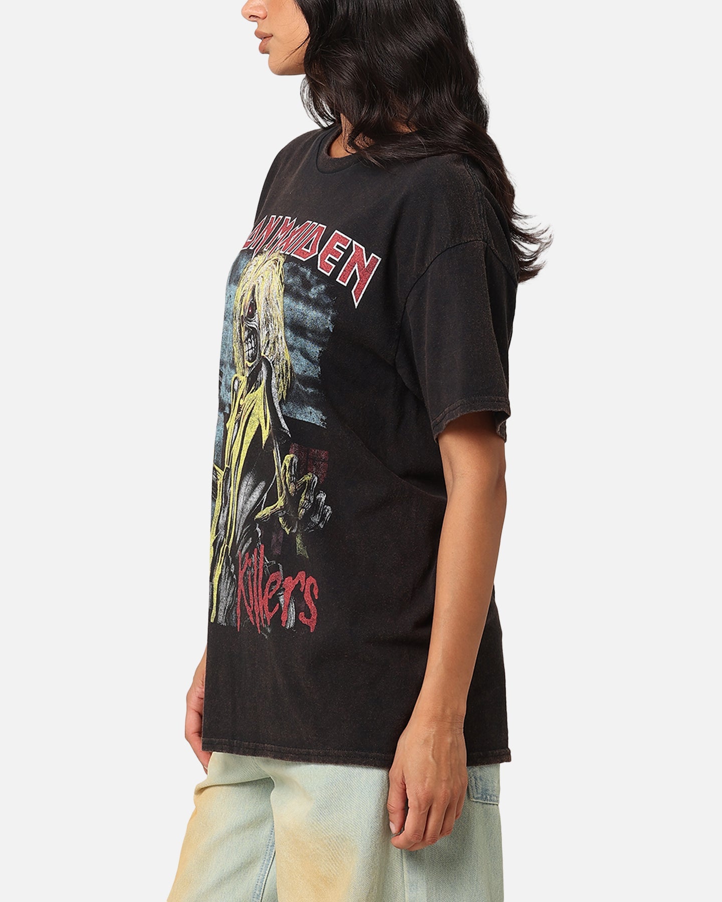 Iron Maiden Killers Green T-Shirt Black Vintage Style001
