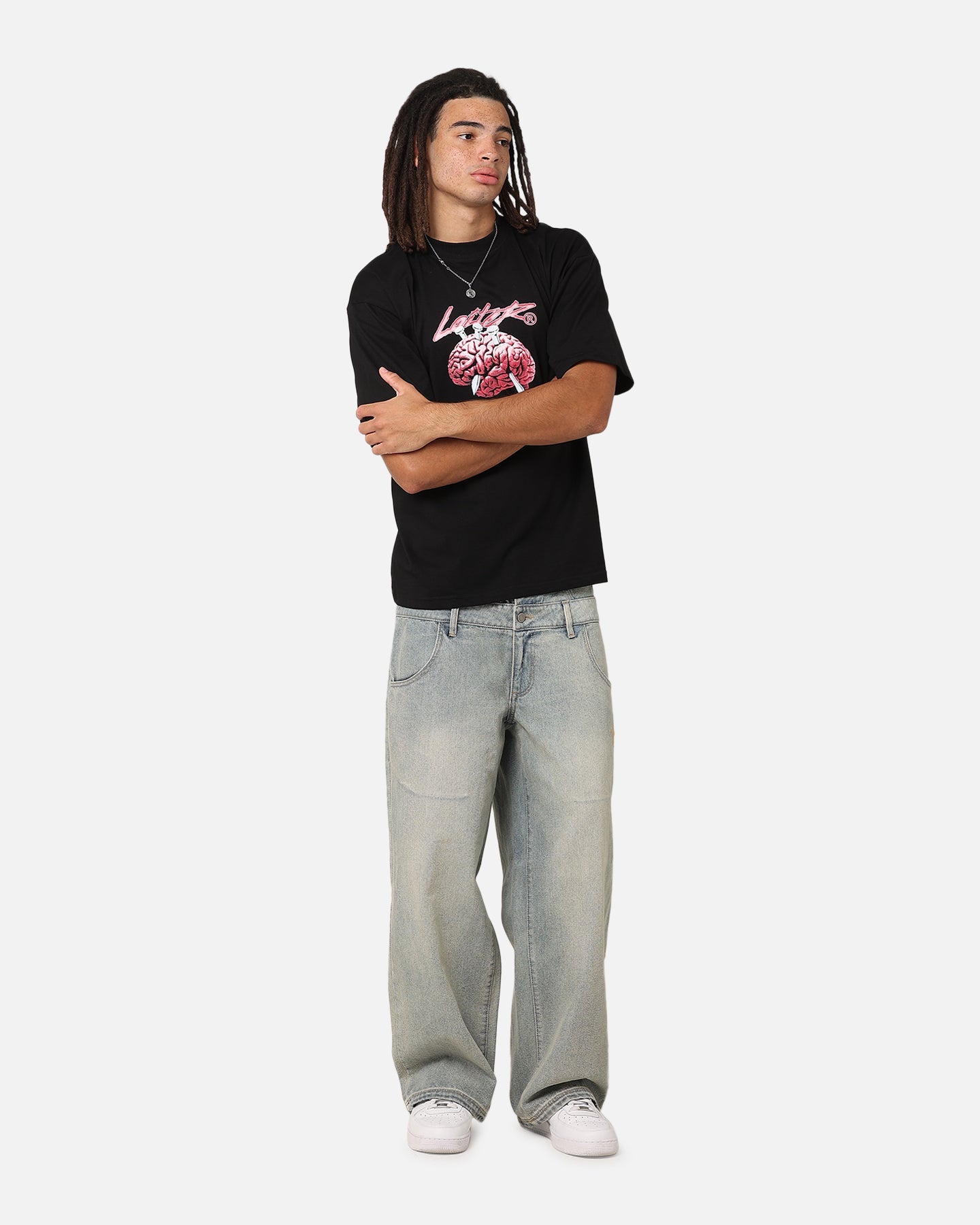 Loiter Brain Rot Vintage T-Shirt Black