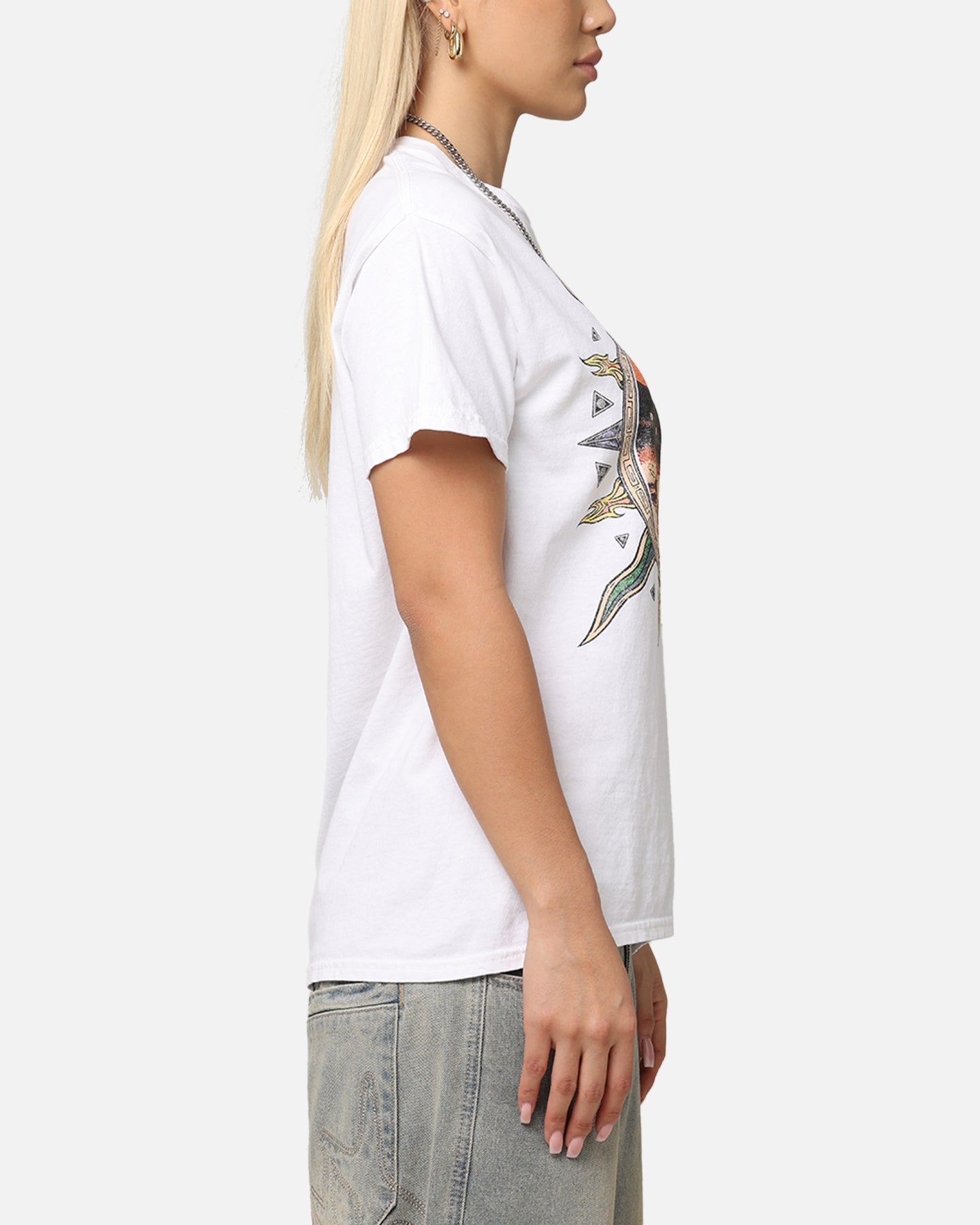 Alice In Chains Flames Vintage T-Shirt White Vintage Style001