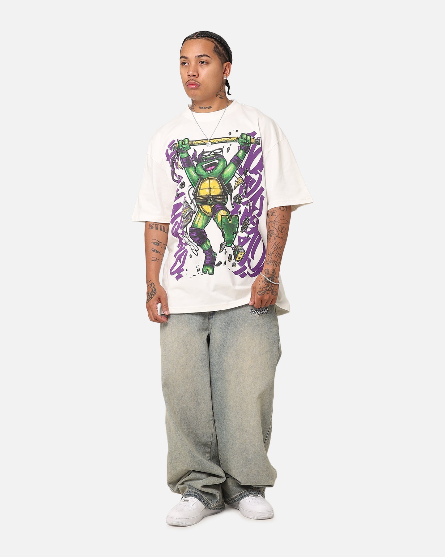 Goat Crew X Teenage Mutant Ninja Turtles Donatello X Sofles Vintage T-Shirt Off White
